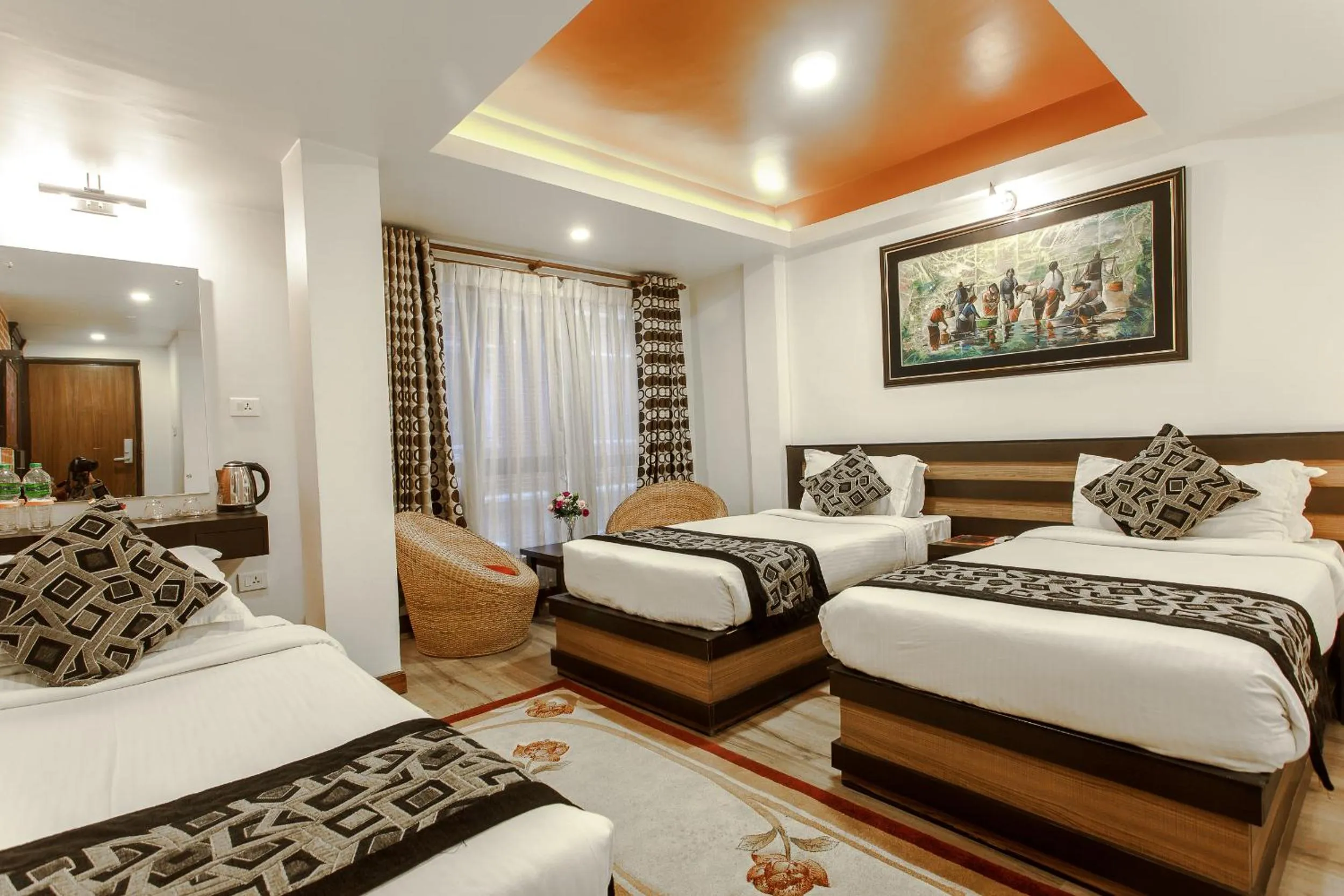 Bed in Hotel Shreesu