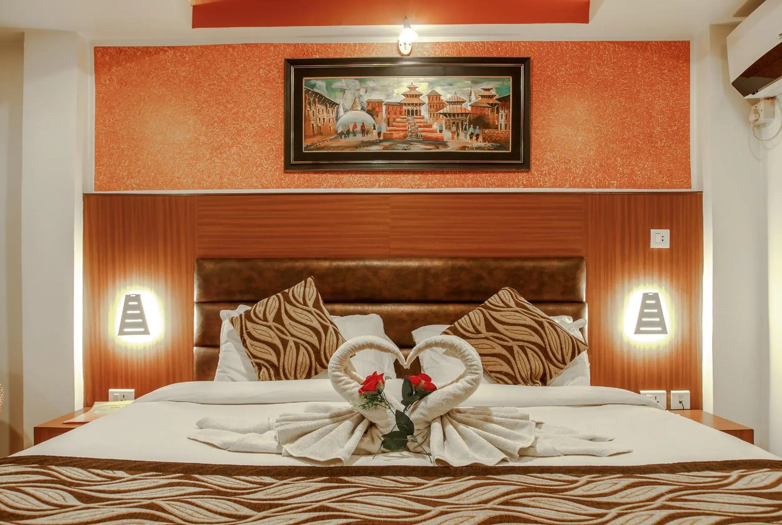 Bed in Hotel Shreesu Bed in Hotel Shreesu