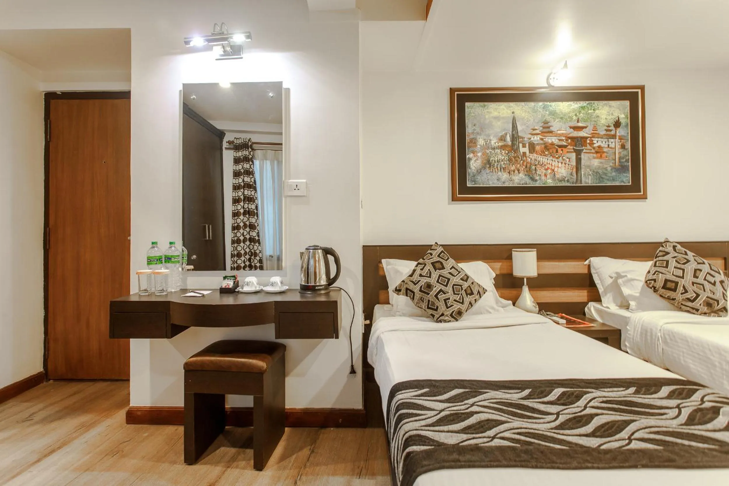 Bed in Hotel Shreesu