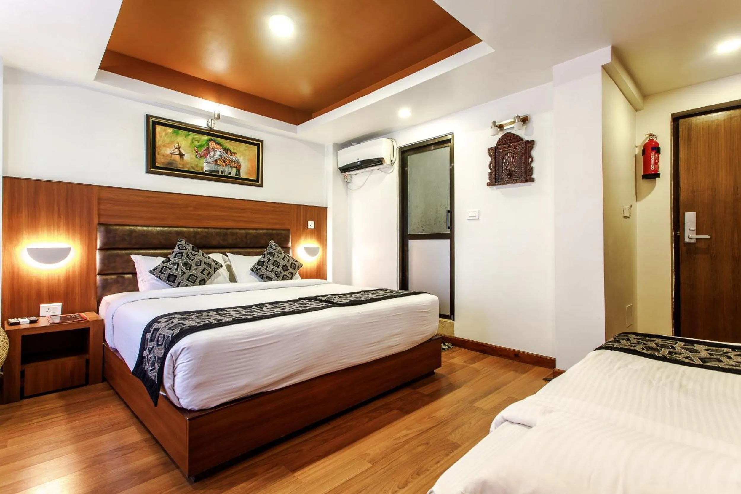 Bed in Hotel Shreesu