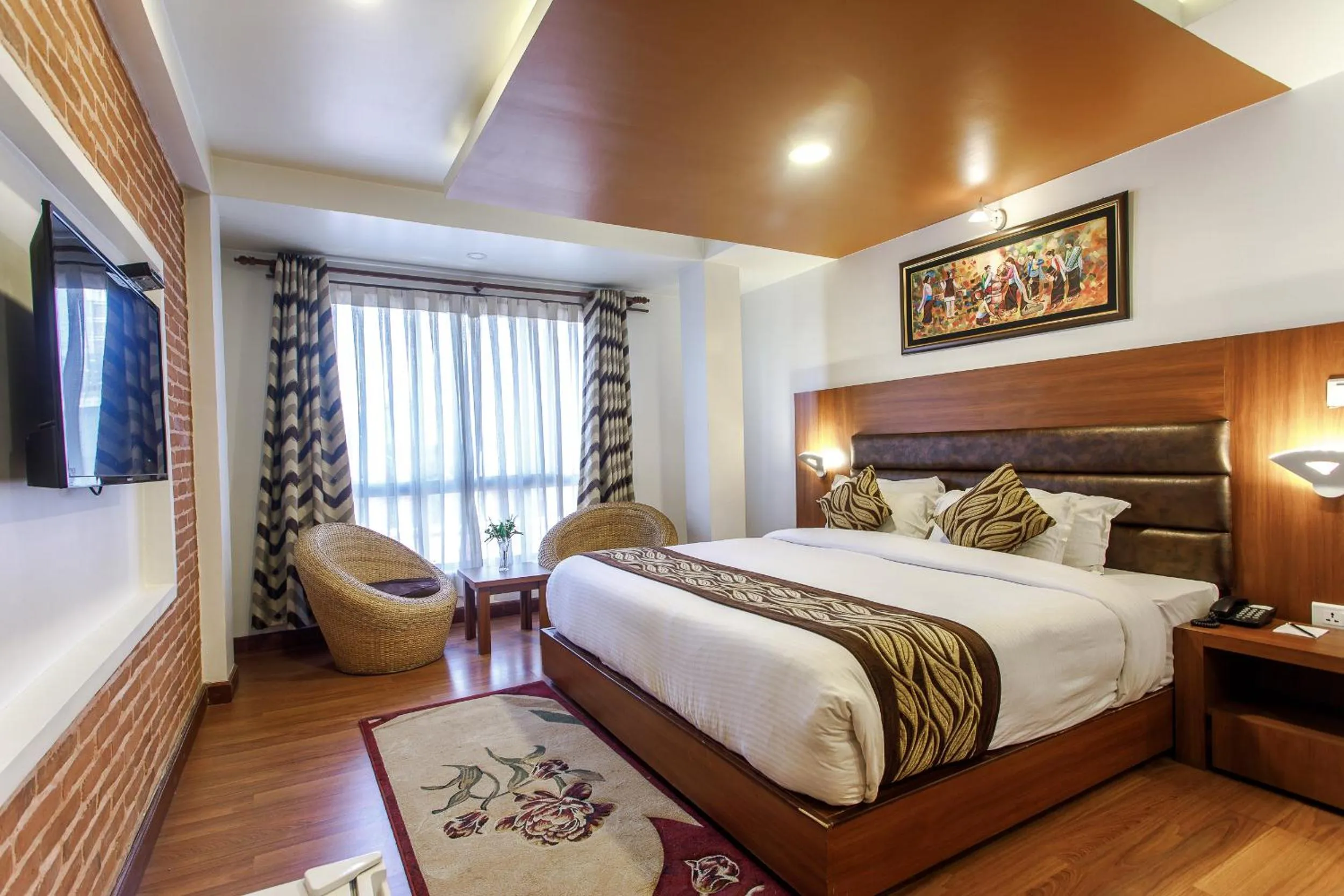 Bed in Hotel Shreesu