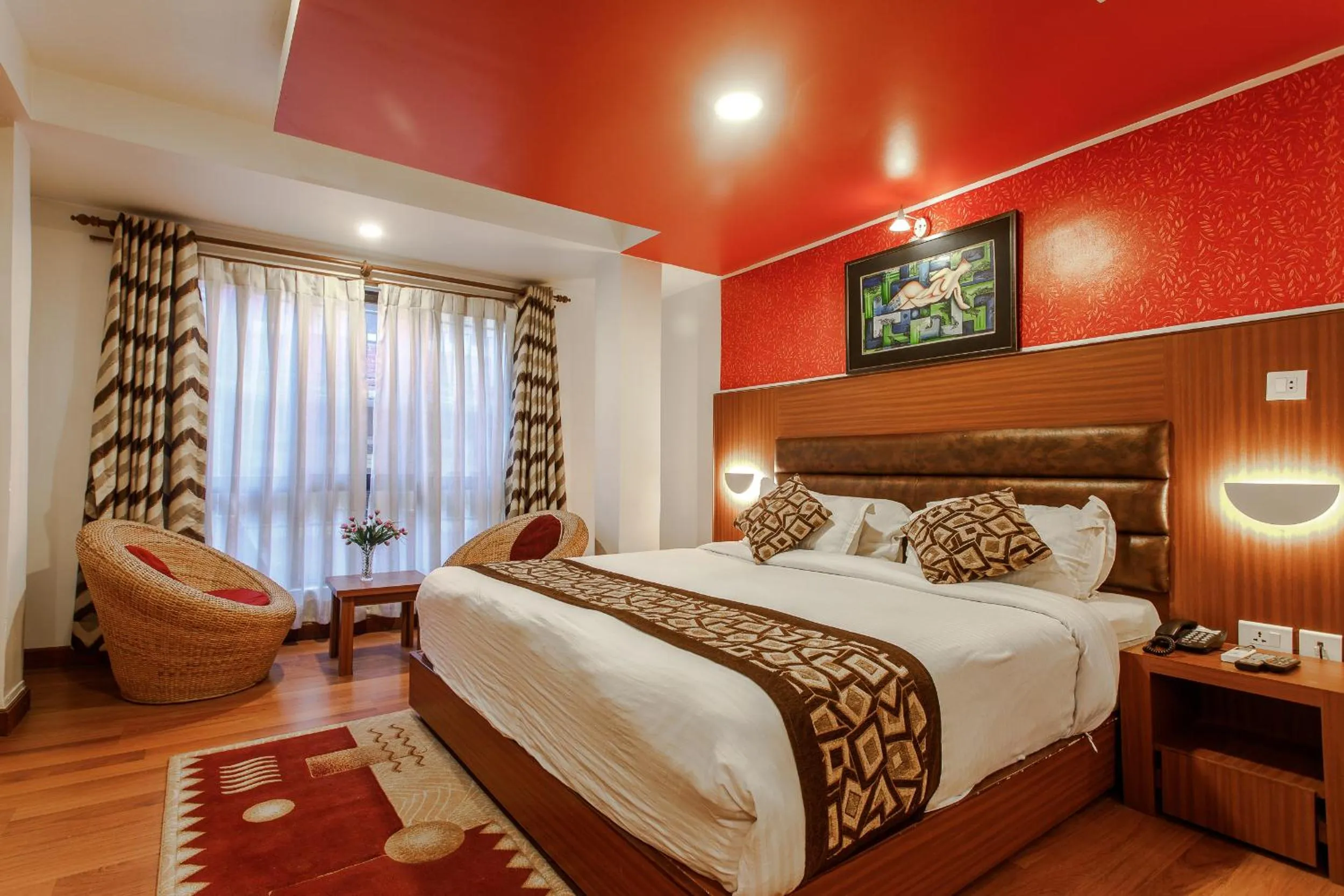 Bed in Hotel Shreesu