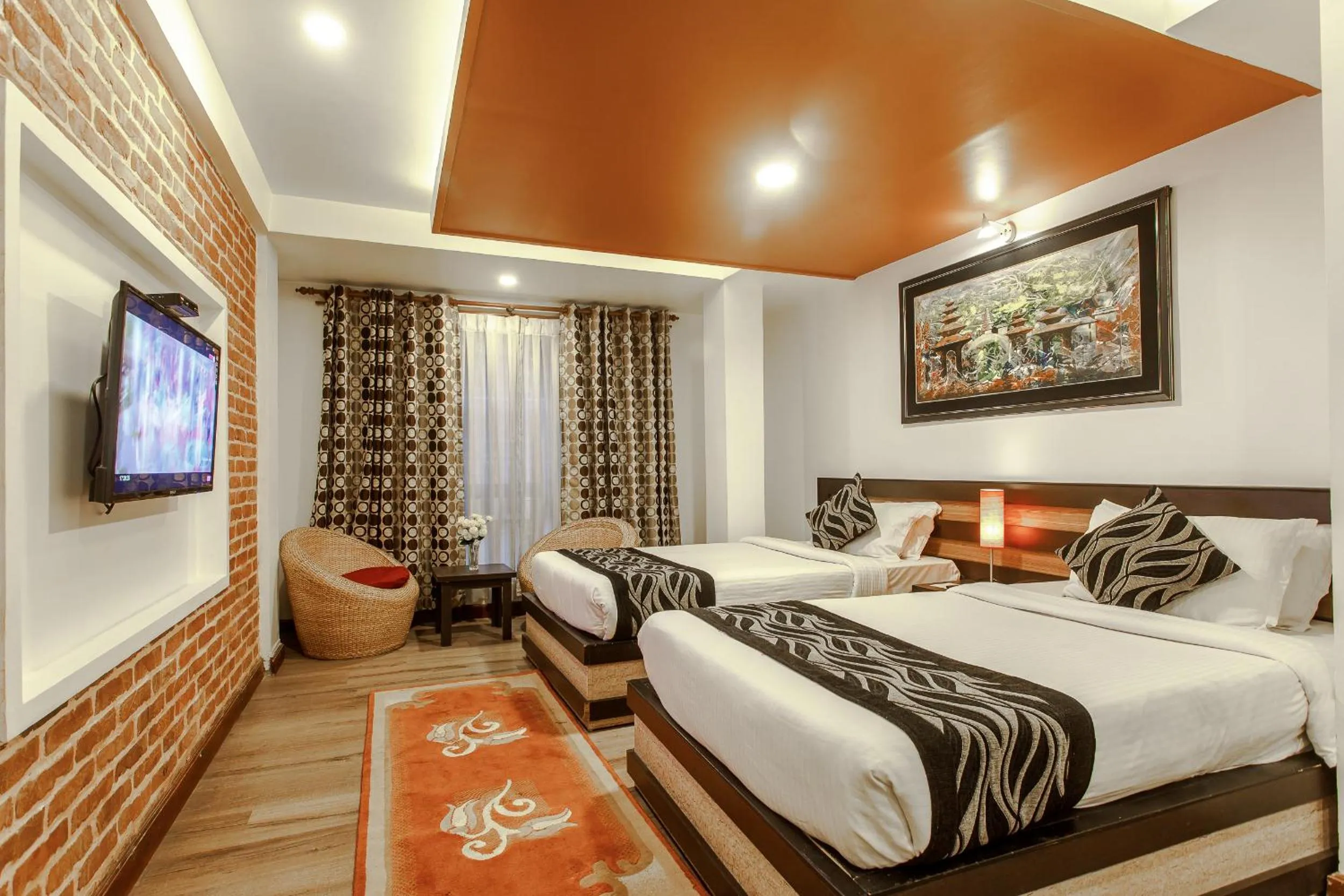 Bed in Hotel Shreesu