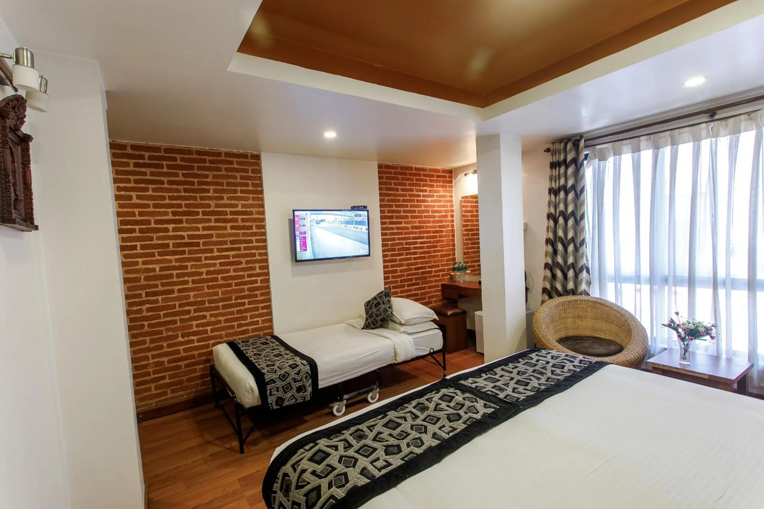 Bed in Hotel Shreesu