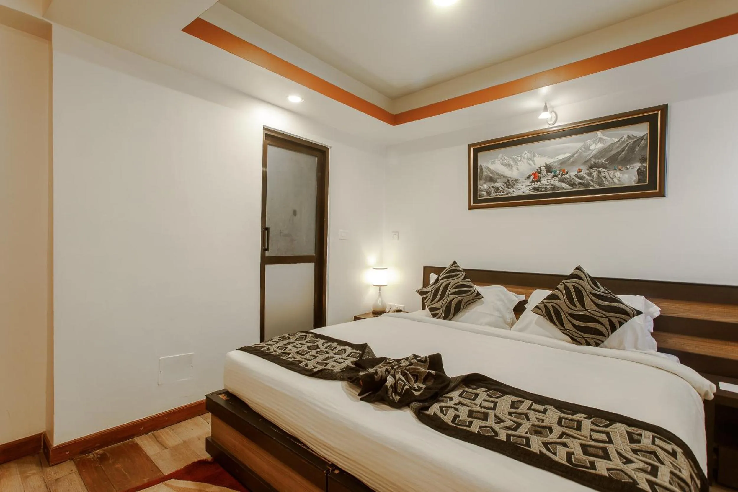 Bed in Hotel Shreesu