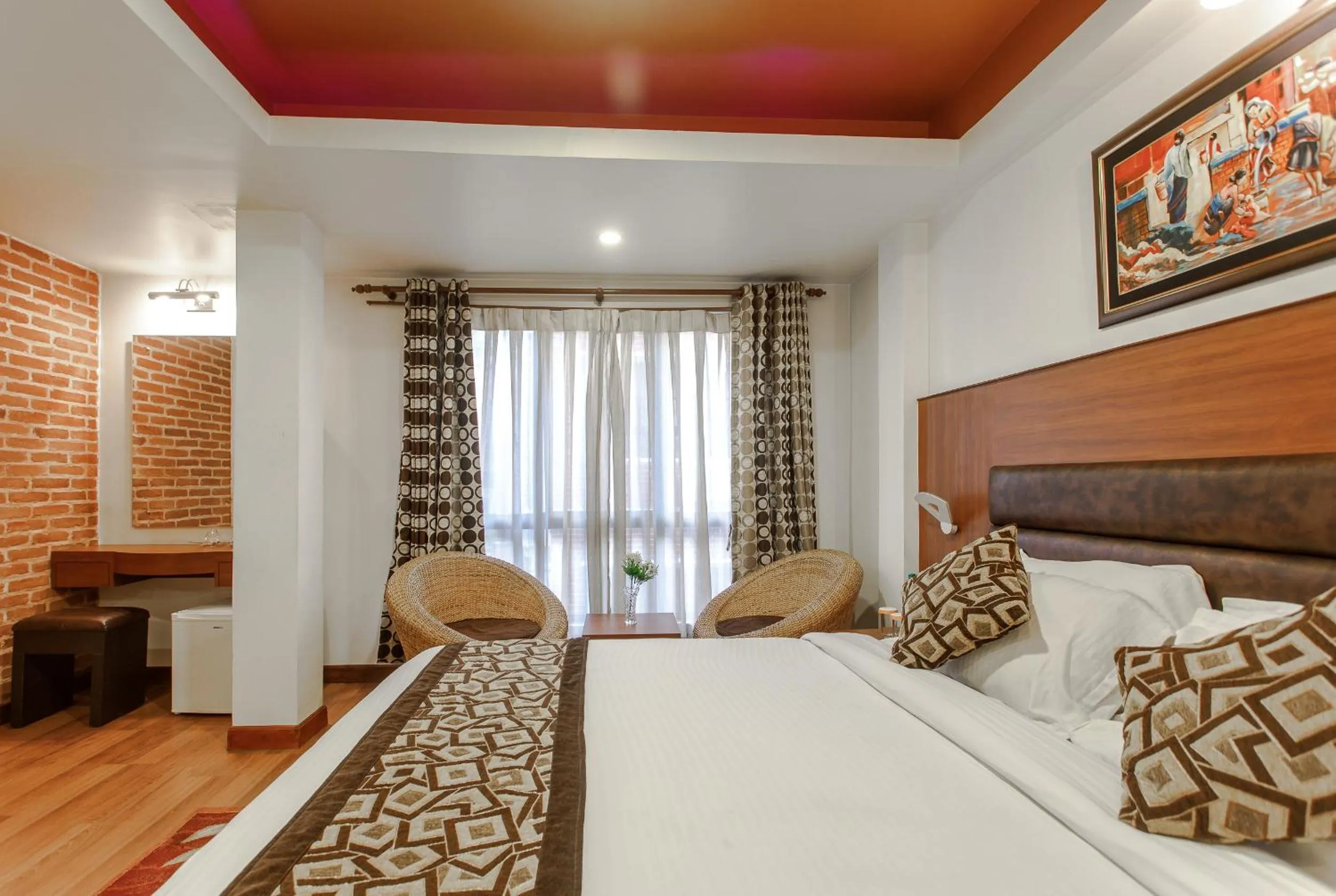 Bed in Hotel Shreesu