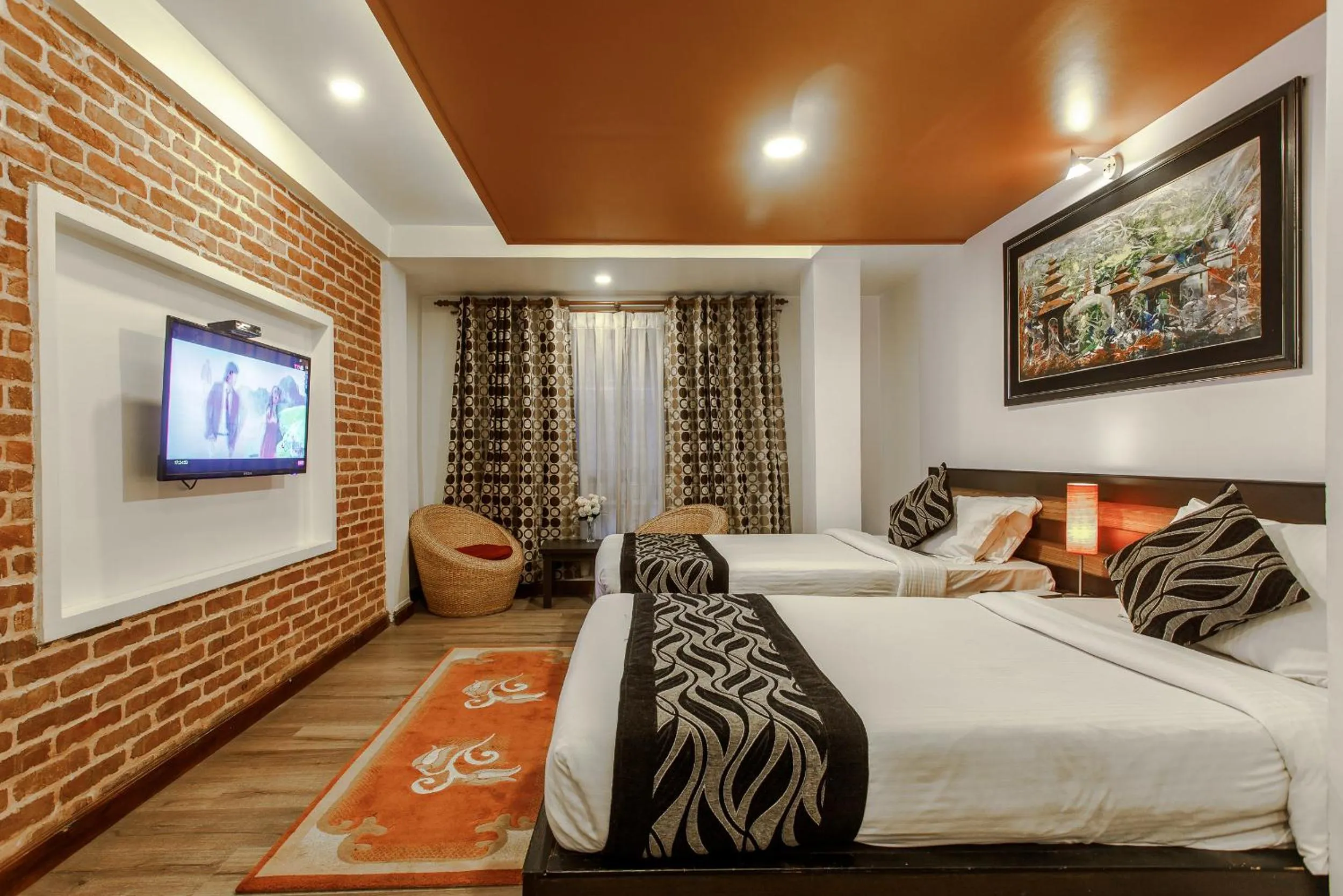 Bed in Hotel Shreesu