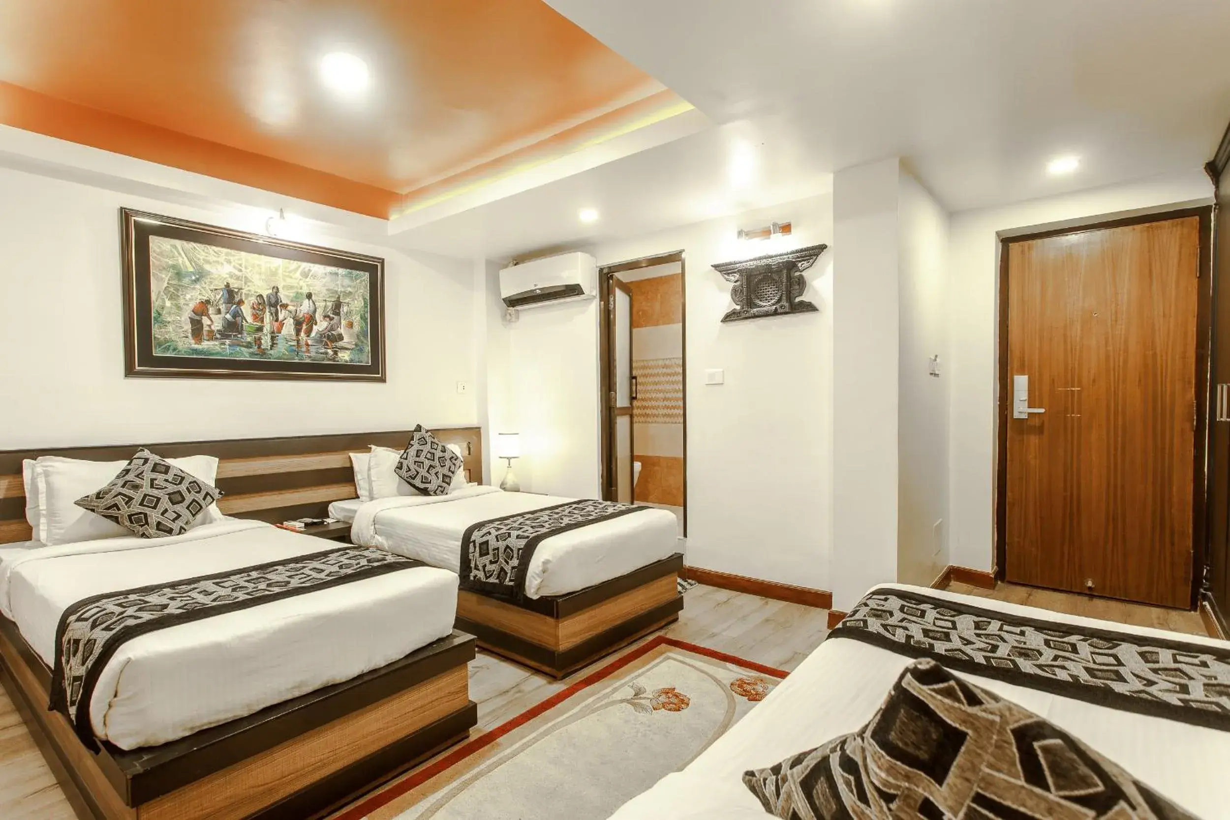 Bed in Hotel Shreesu Bed in Hotel Shreesu