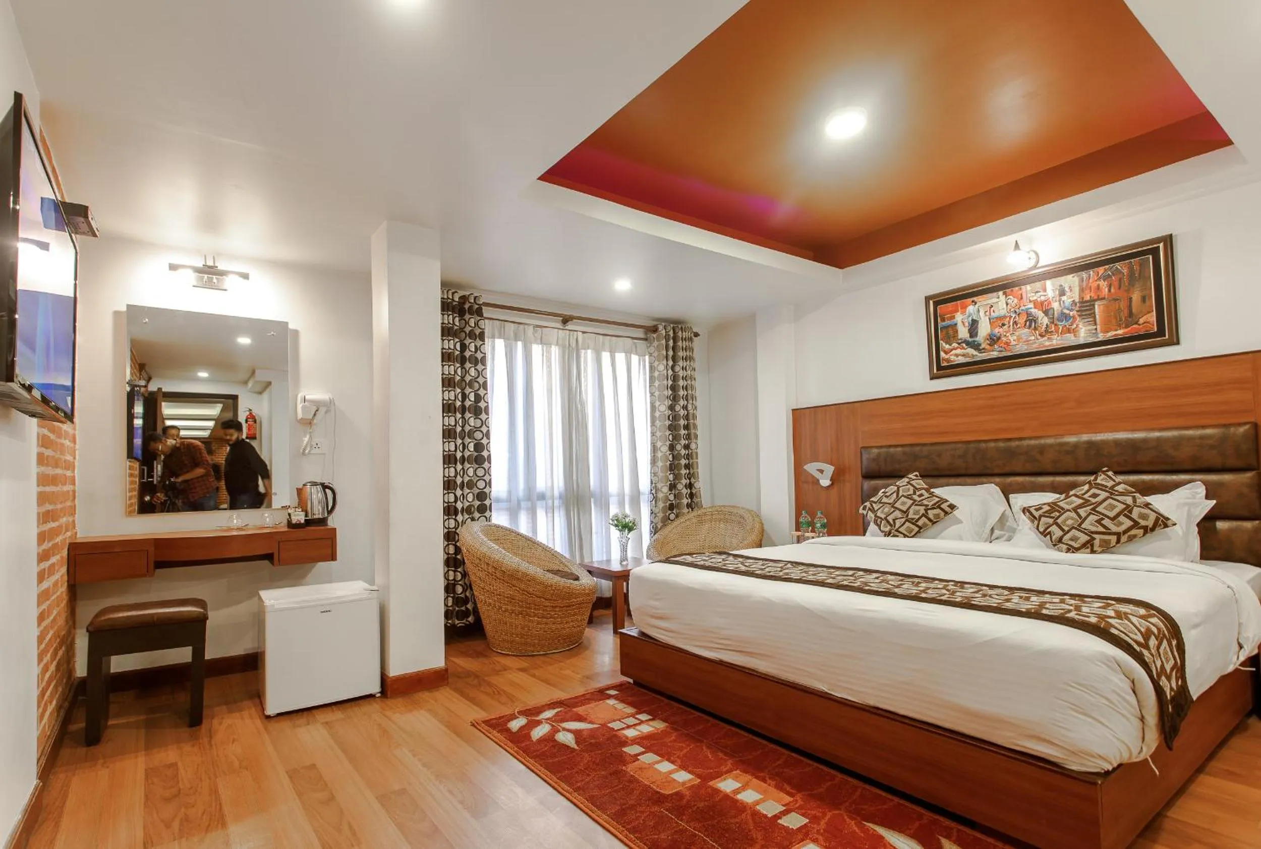 Bed in Hotel Shreesu