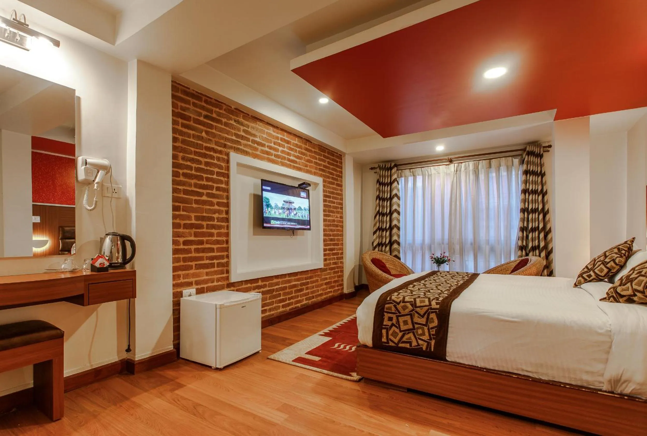 Bed in Hotel Shreesu