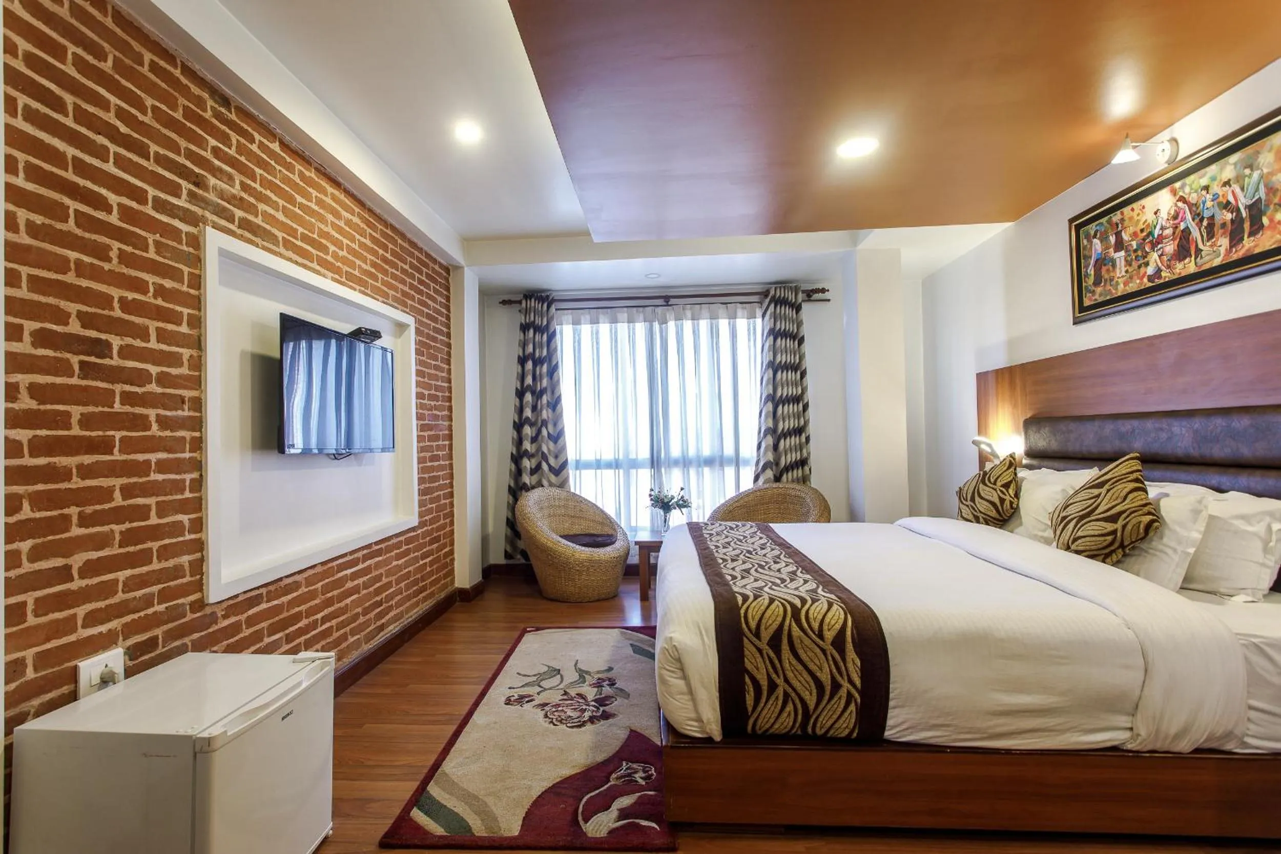 Bed in Hotel Shreesu