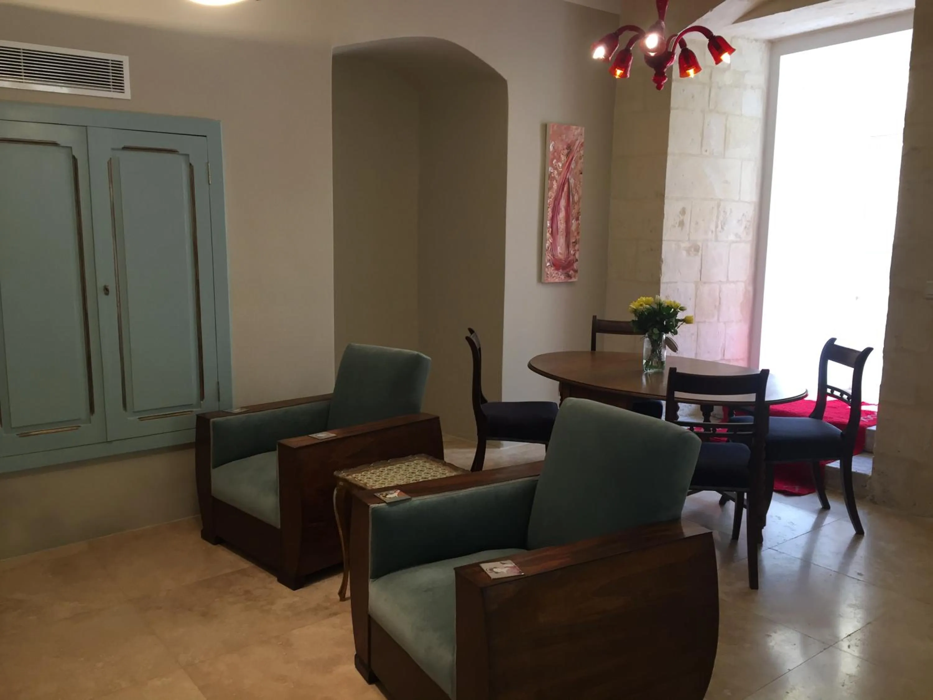 Dining area in Sally Port Suites