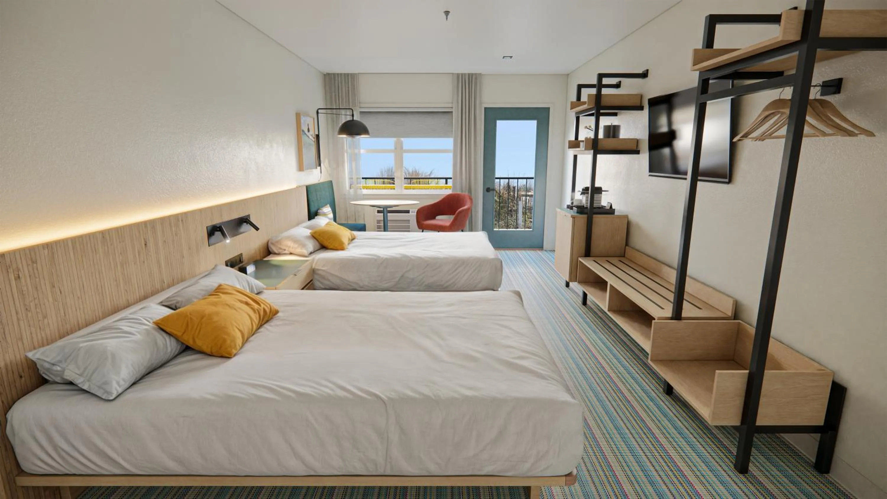 Bed in Atlantic View Hotel