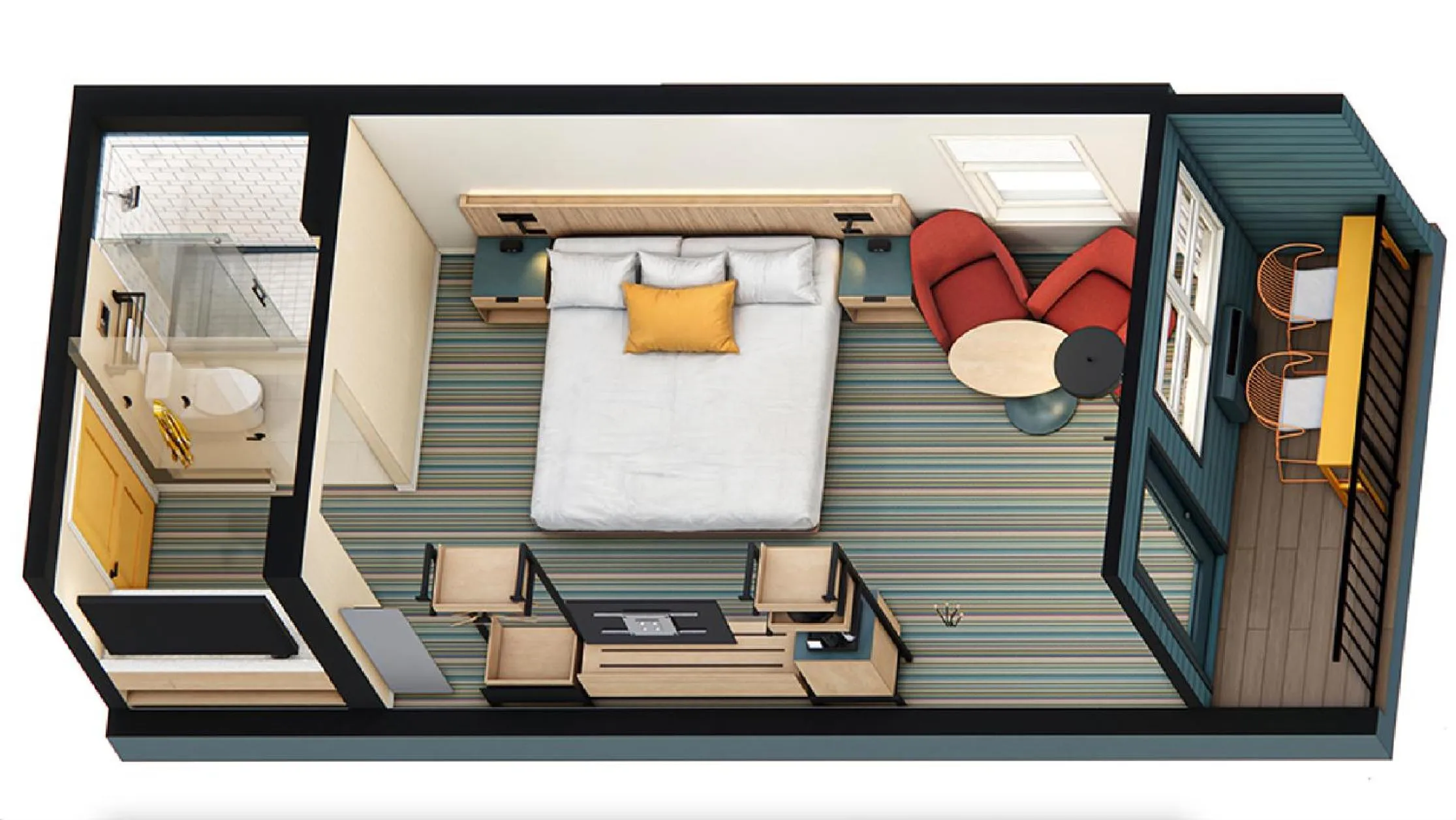 Bed in Atlantic View Hotel