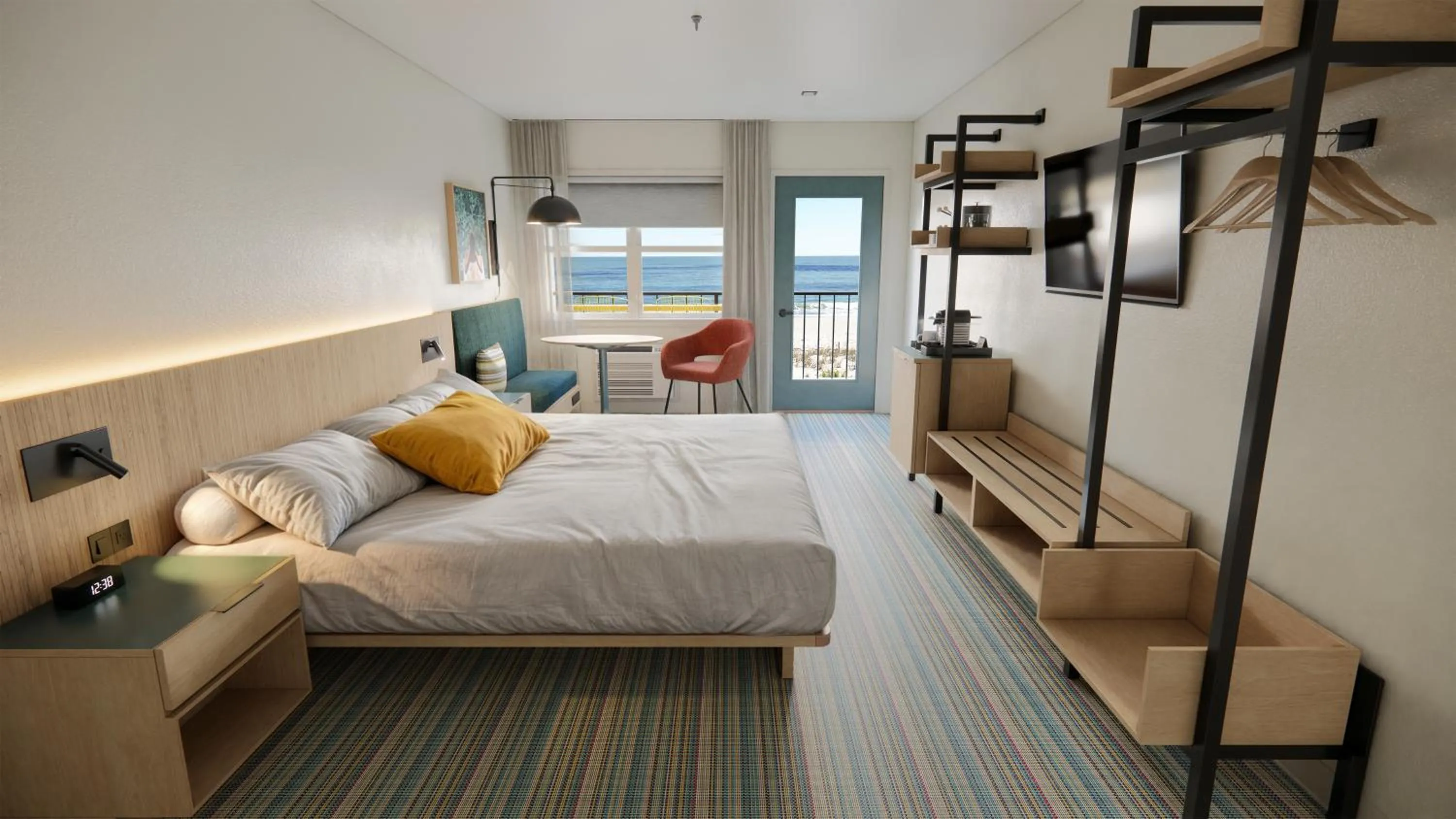 Bed in Atlantic View Hotel