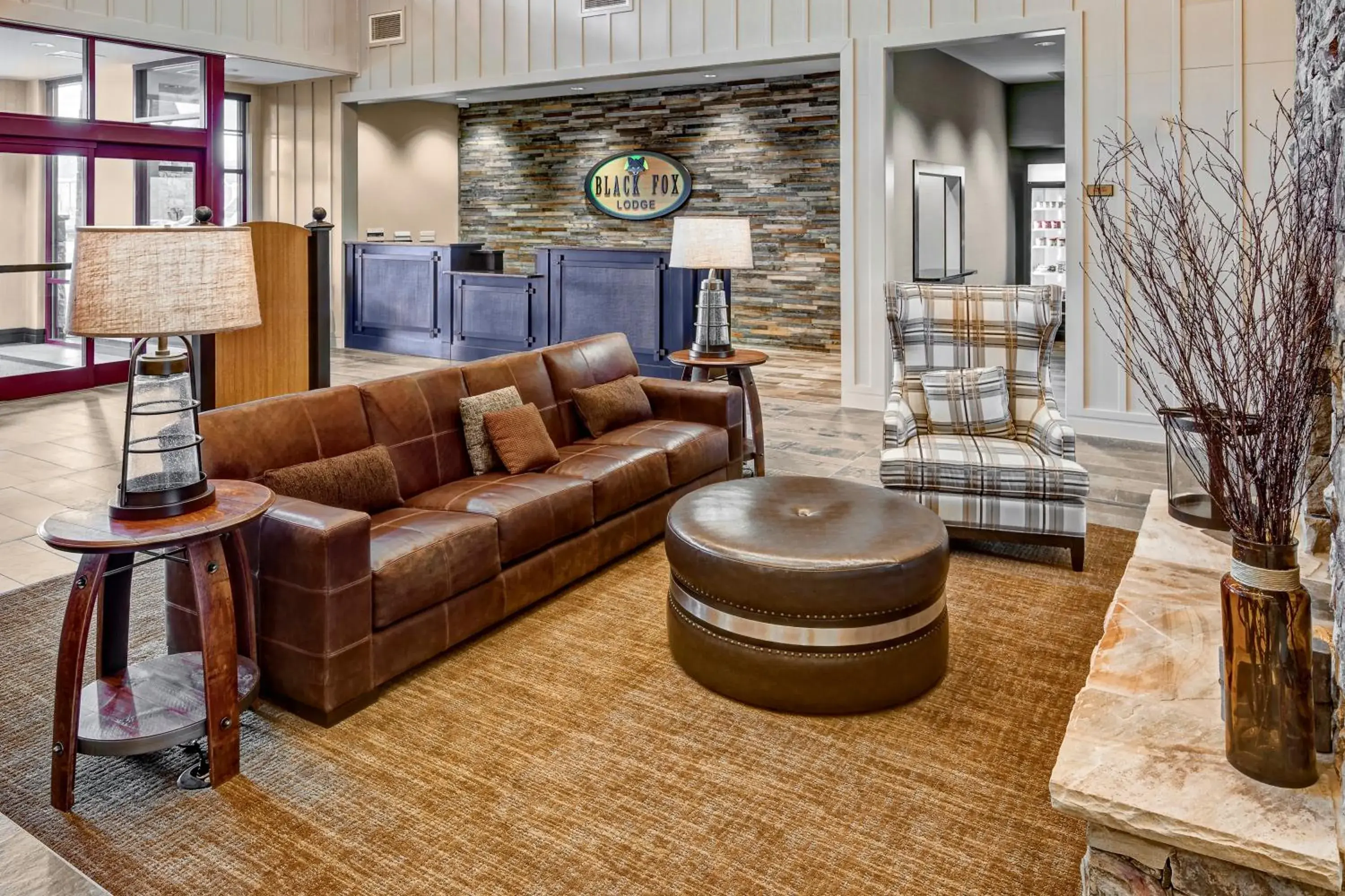 Lobby or reception in Black Fox Lodge Pigeon Forge, Tapestry Collection by Hilton Lobby or reception in Black Fox Lodge Pigeon Forge, Tapestry Collection by Hilton
