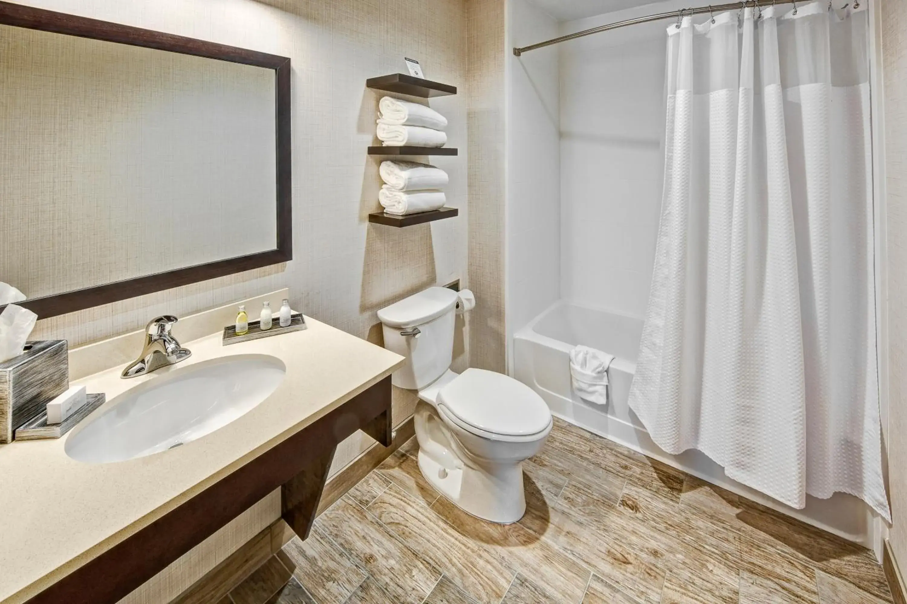 Bathroom in Black Fox Lodge Pigeon Forge, Tapestry Collection by Hilton Bathroom in Black Fox Lodge Pigeon Forge, Tapestry Collection by Hilton