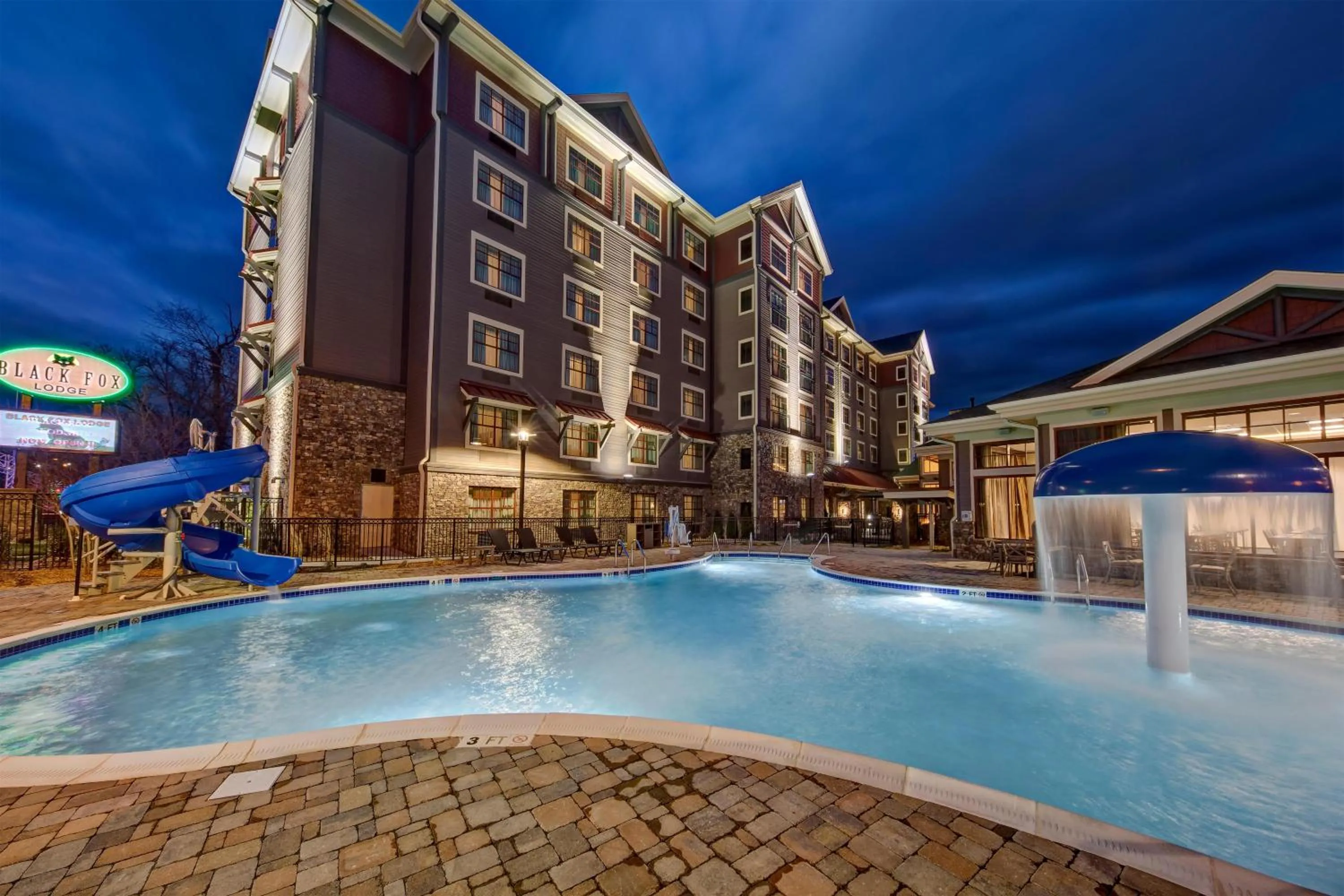 Pool view in Black Fox Lodge Pigeon Forge, Tapestry Collection by Hilton