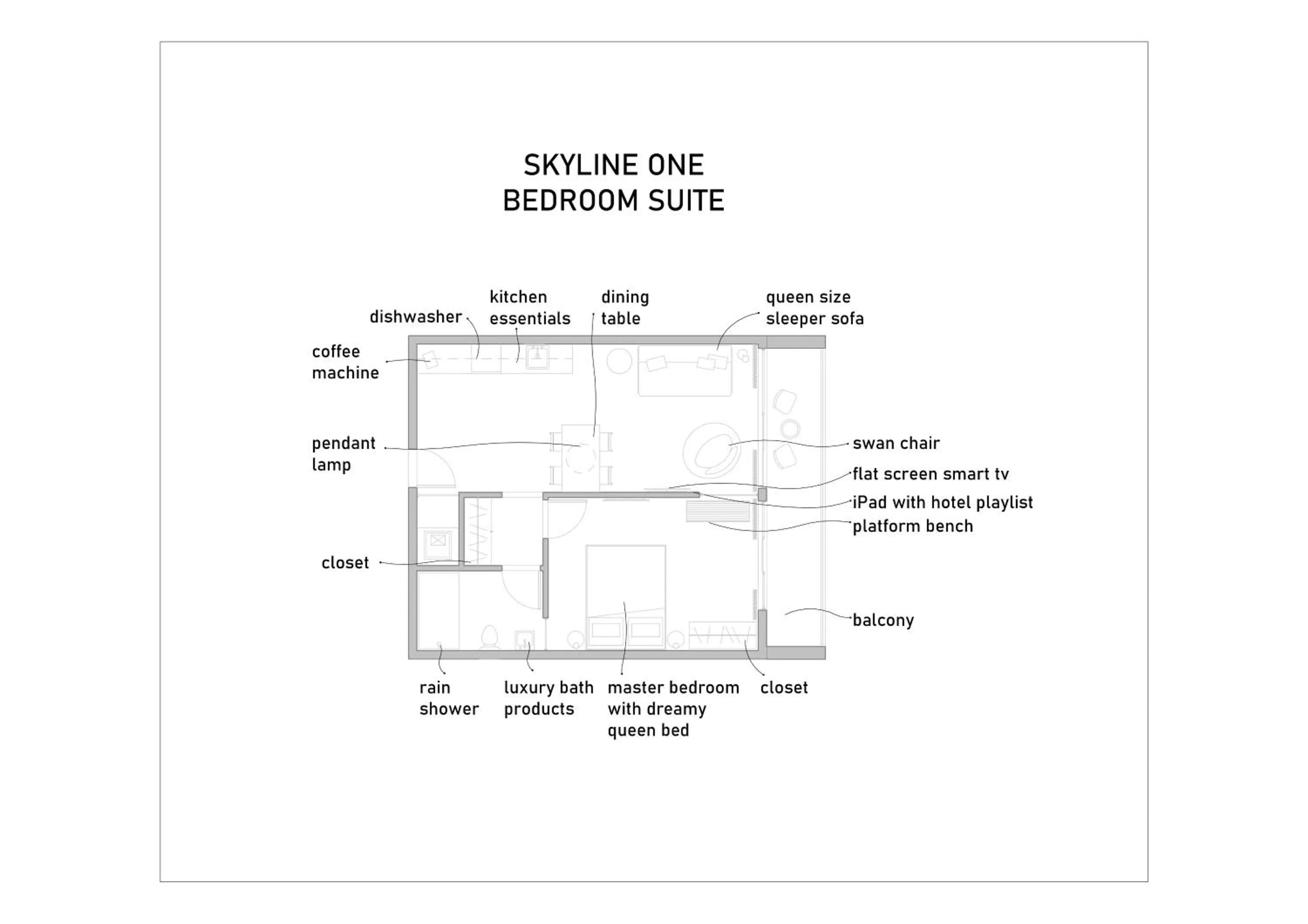 Floor plan in ABAE Hotel by Eskape Collection