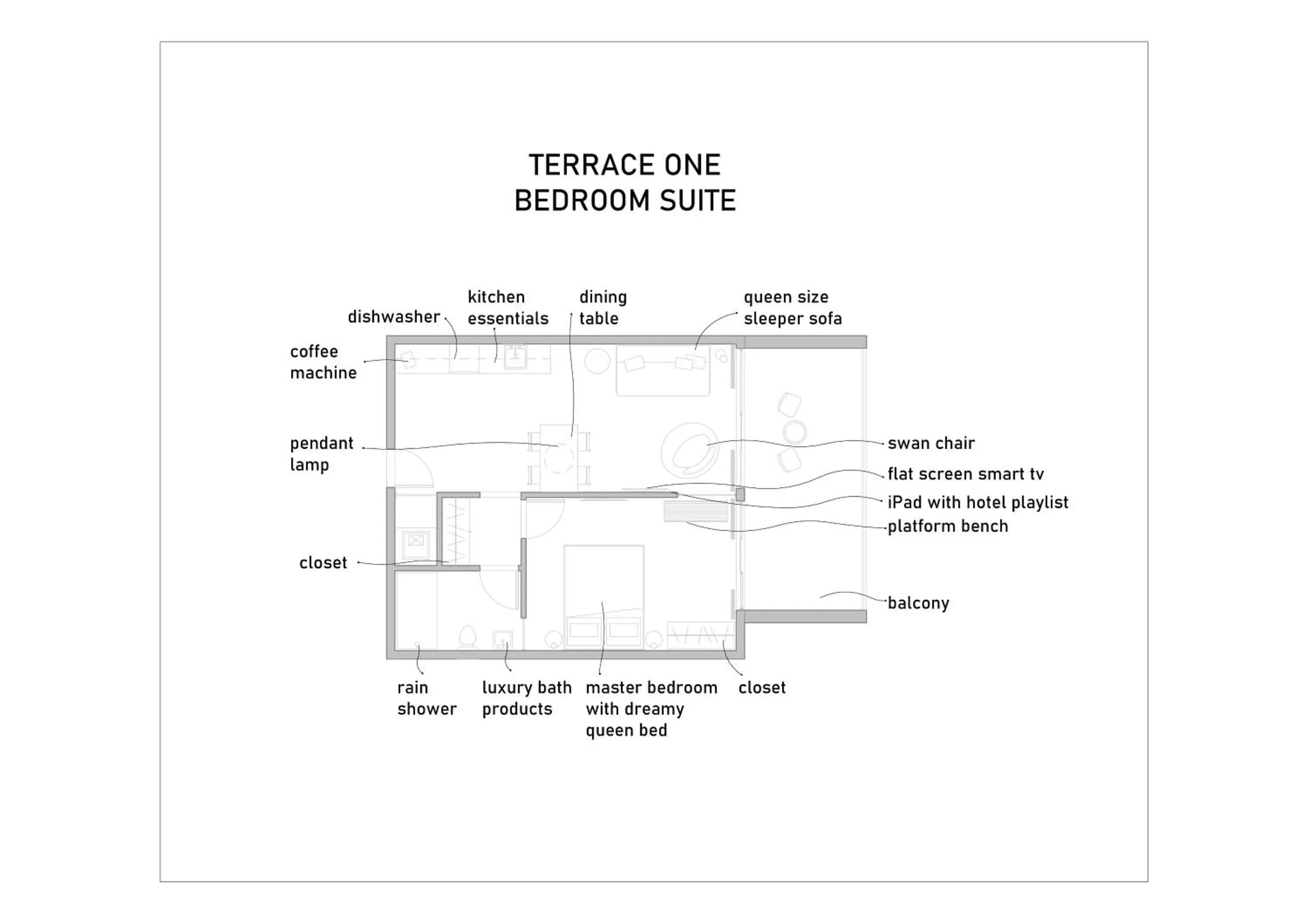 Floor plan in ABAE Hotel by Eskape Collection