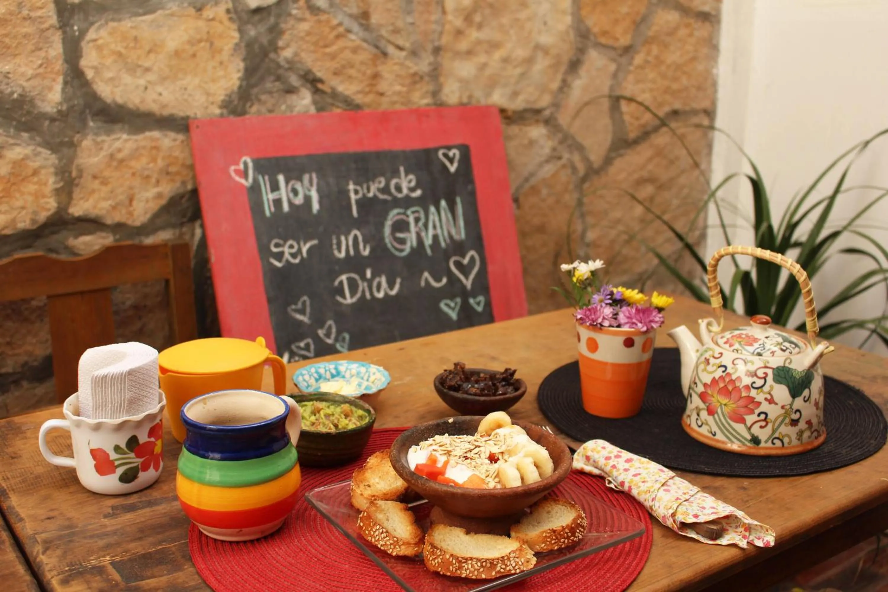 Continental breakfast in Hostal La Isla