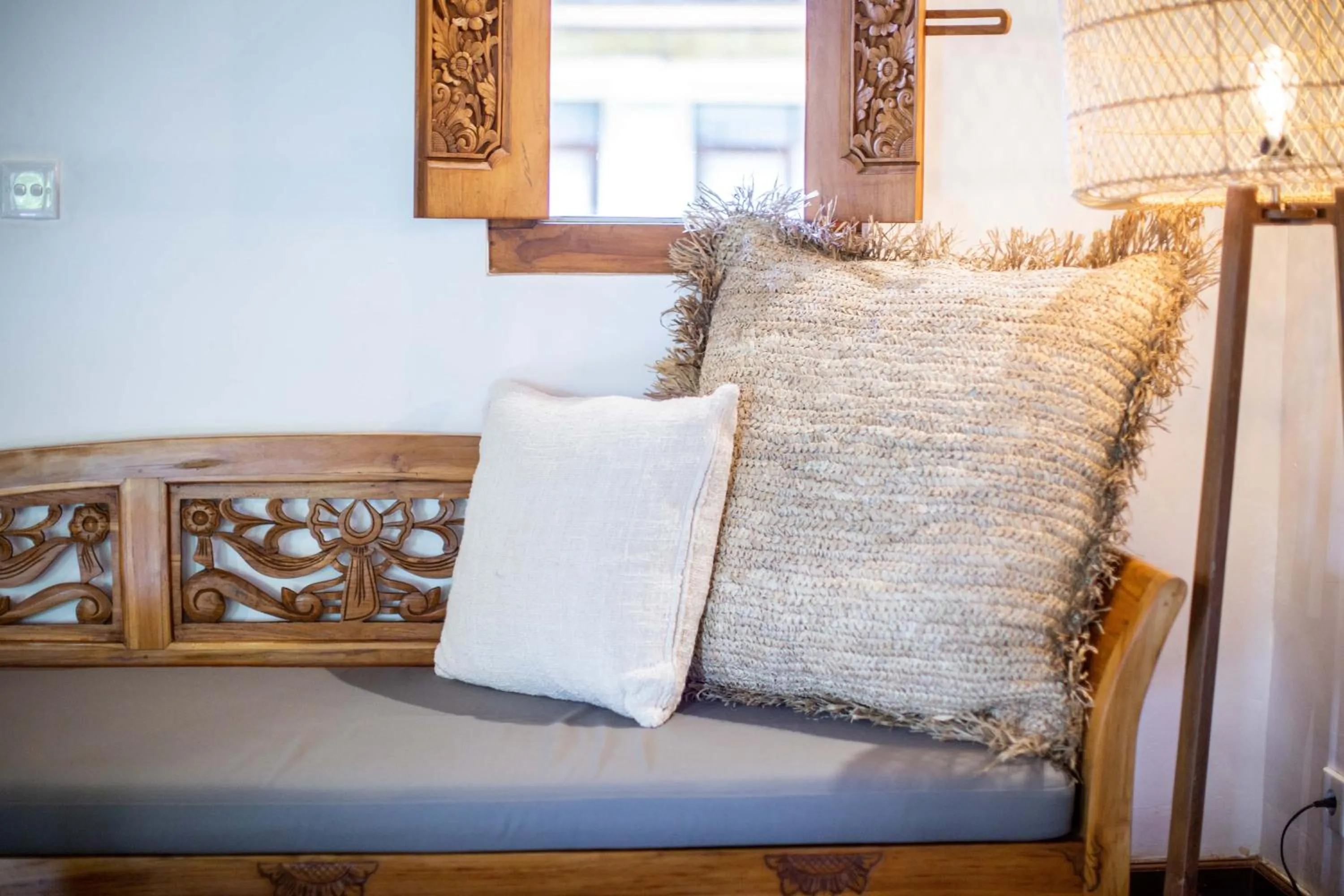 Seating area, Bed in Vision Villa Resort