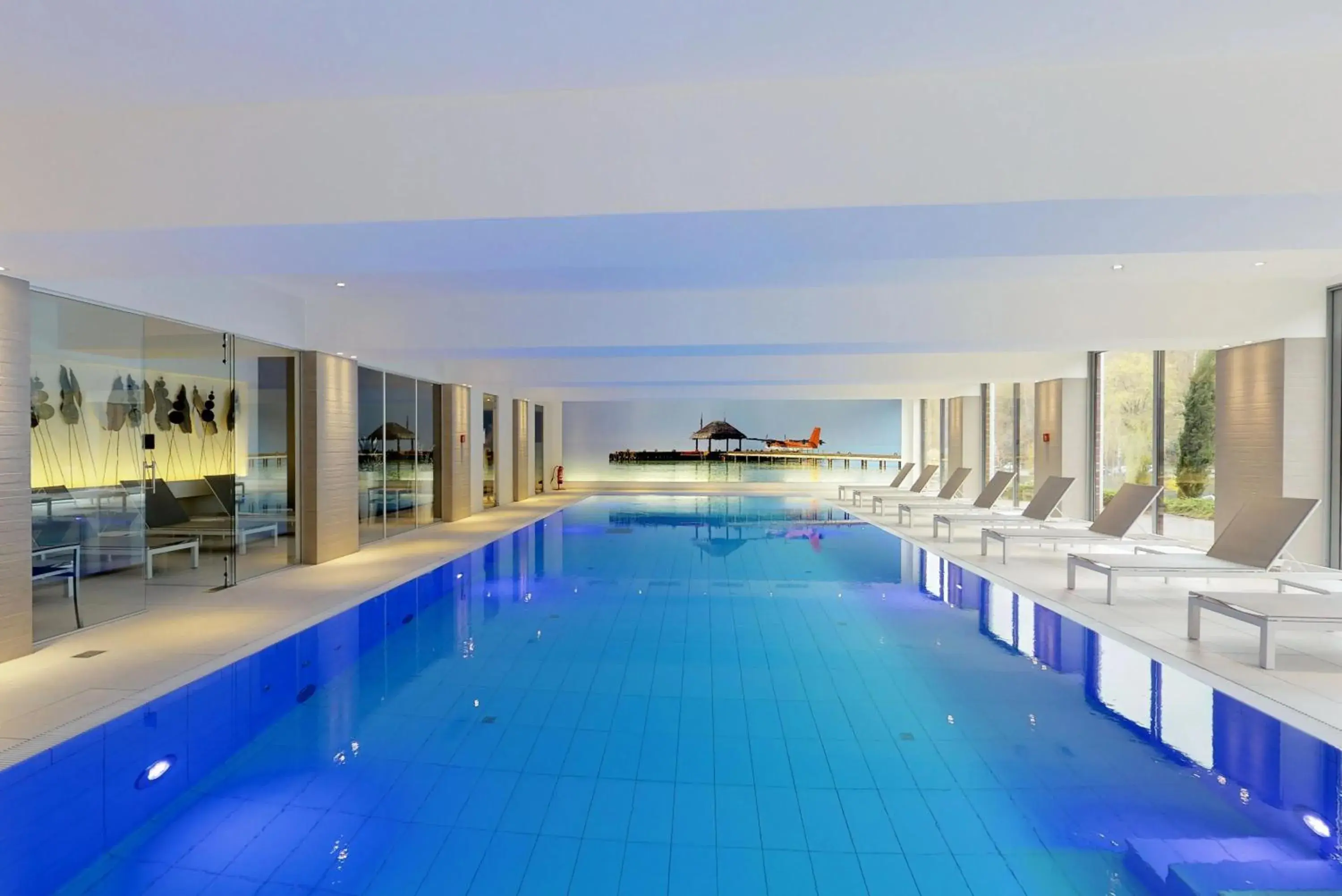 Pool view in Parc Hotel Alvisse Pool view in Parc Hotel Alvisse