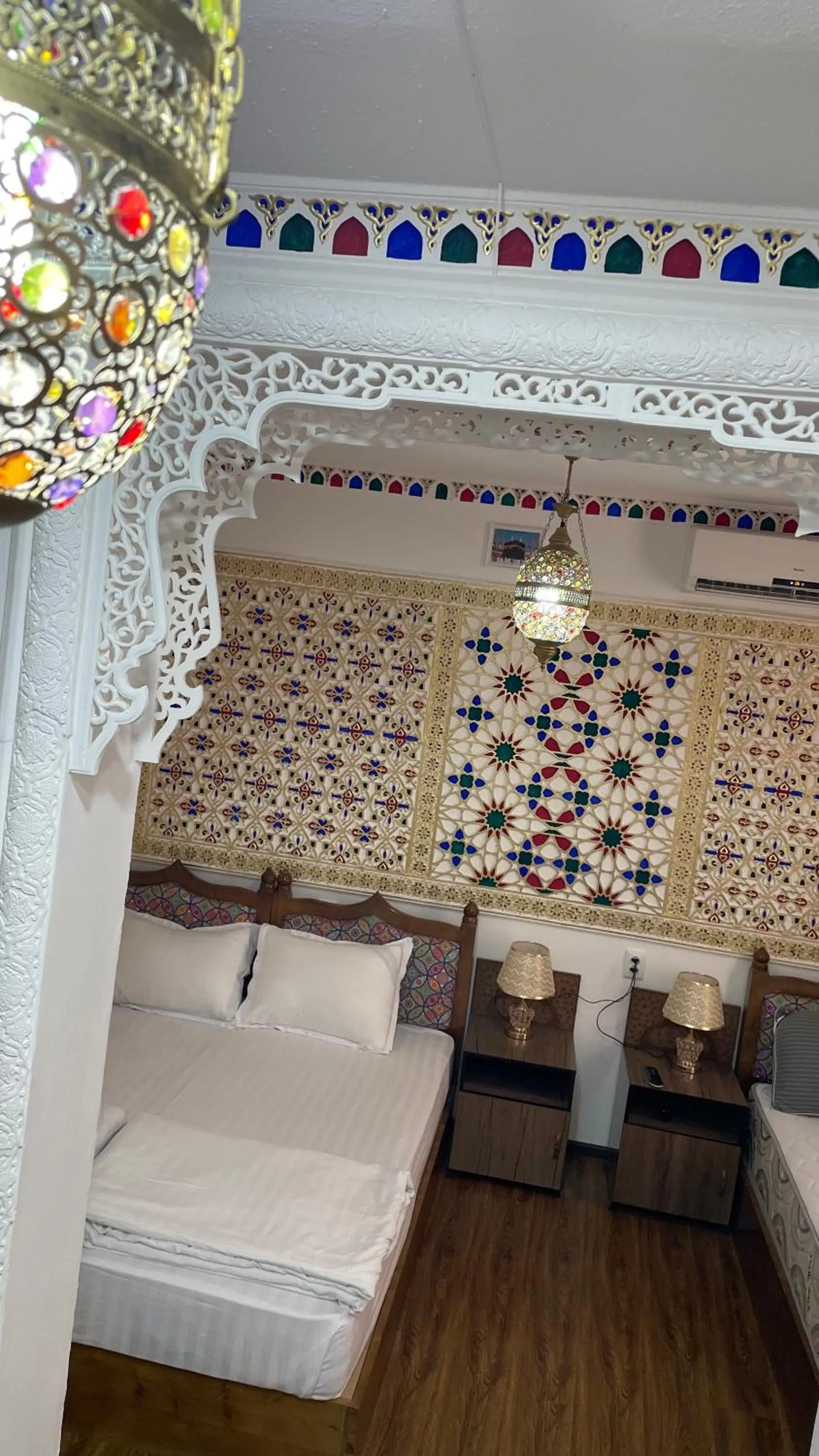 Bed in Bukhara Baraka Boutique Hotel