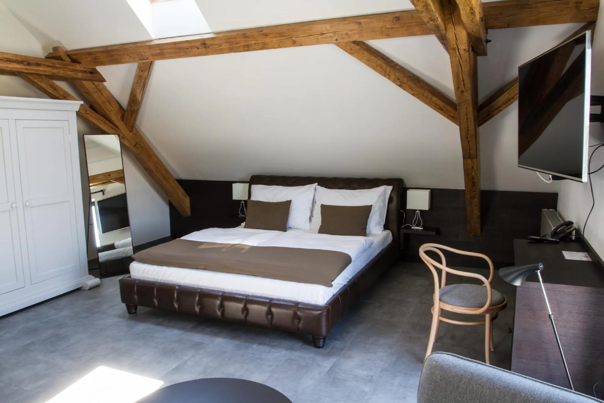 Bedroom, Bed in Hotel Panství Dlouhá Lhota