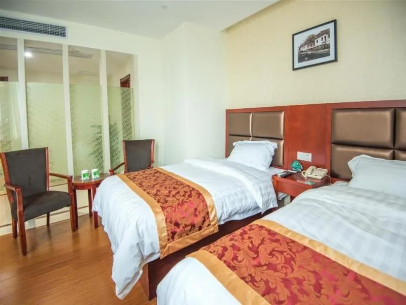 Bed in GreenTree Inn JiangSu Suzhou Wuzhong District Dongwu North Road Business Hotel