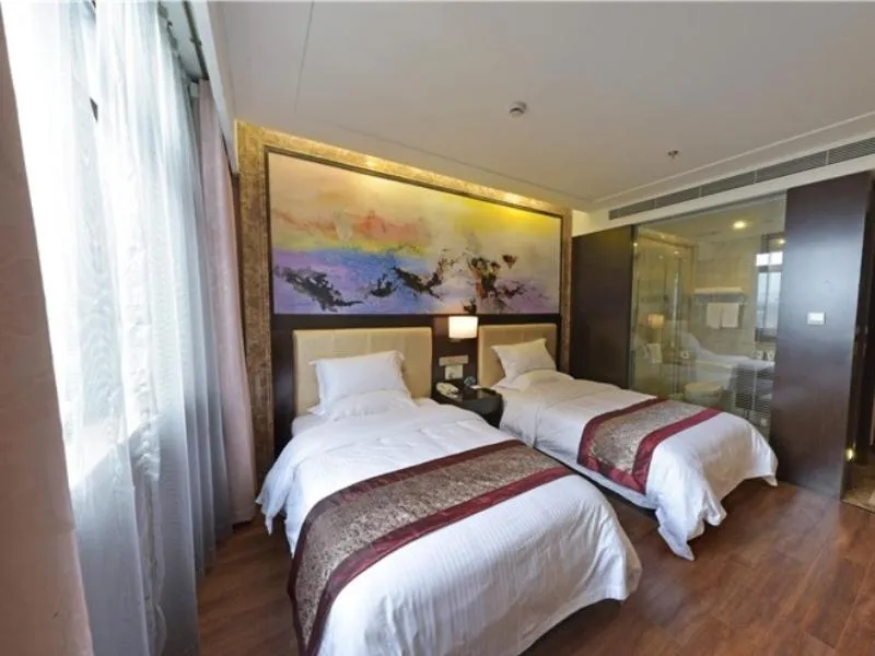 Bed in GreenTree Inn JiangSu Changzhou Dinosaur Park Global Harbor Express Hotel