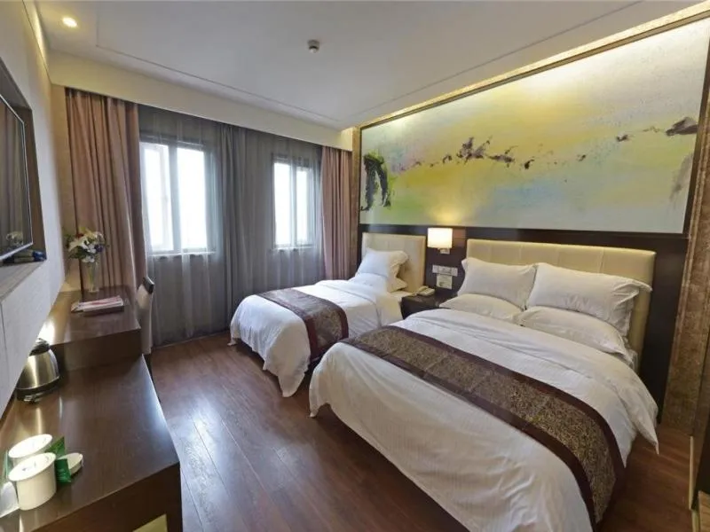 Bed in GreenTree Inn JiangSu Changzhou Dinosaur Park Global Harbor Express Hotel