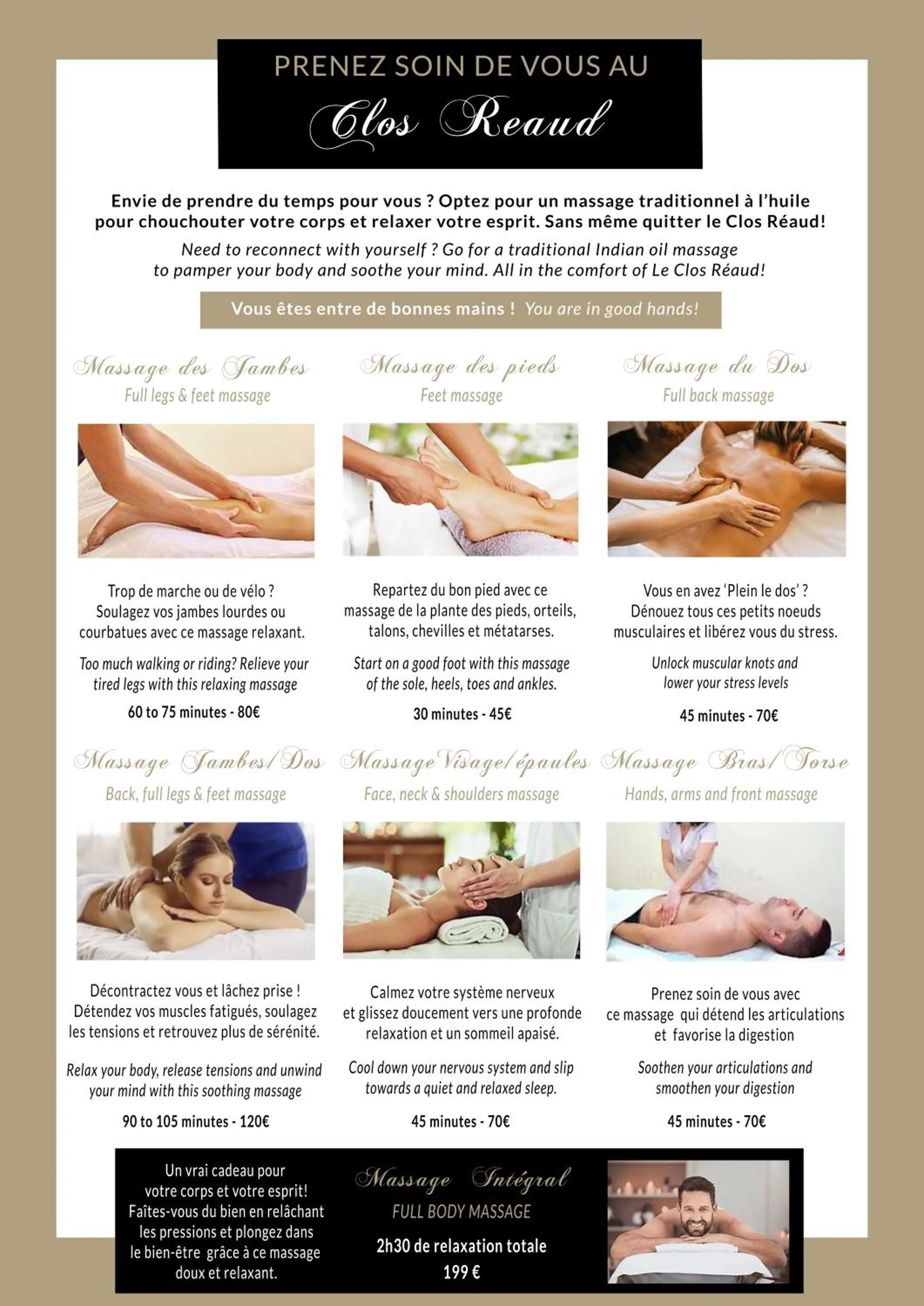 Massage in Le Clos Réaud
