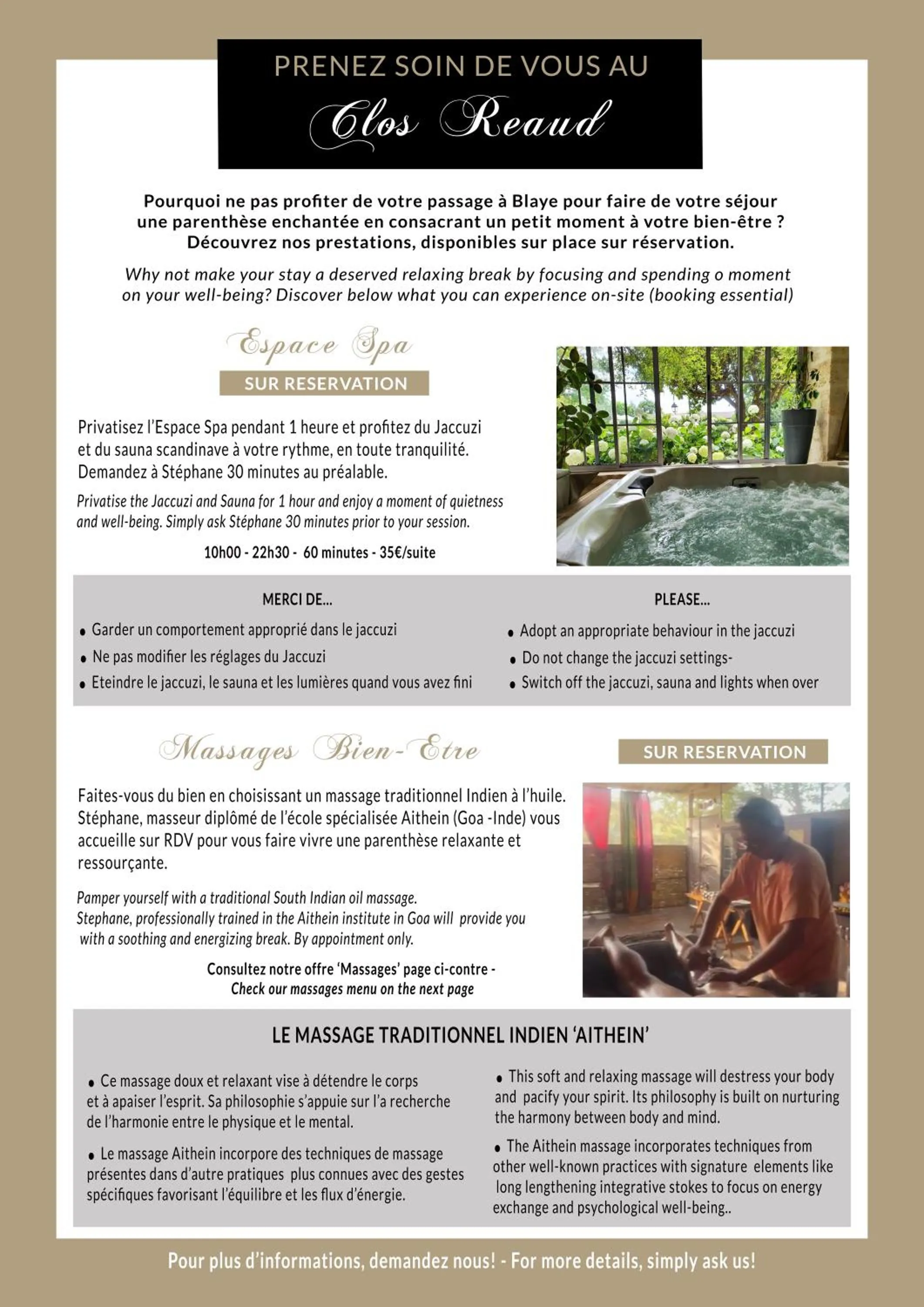 Massage in Le Clos Réaud