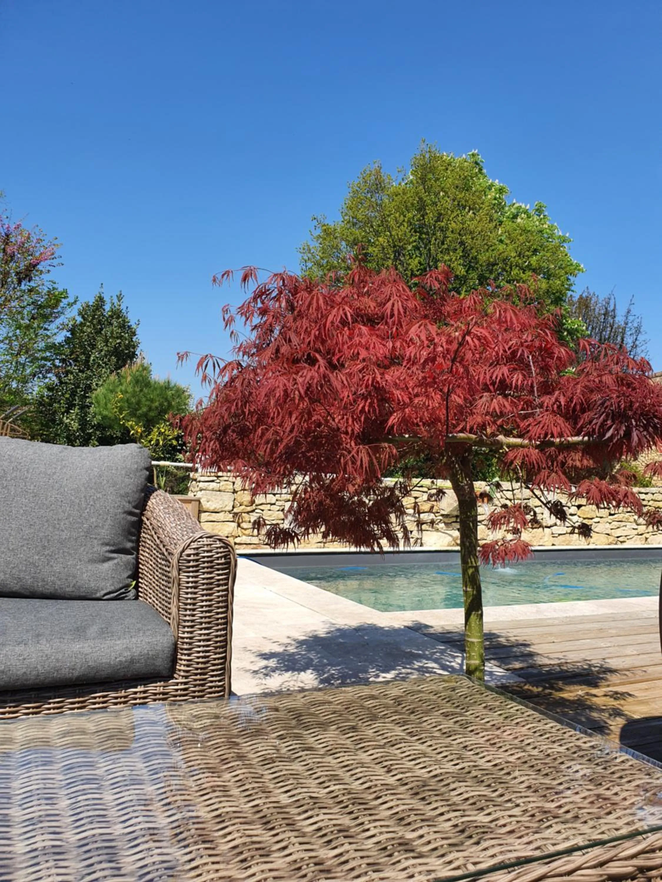 Pool view in Le Clos Réaud