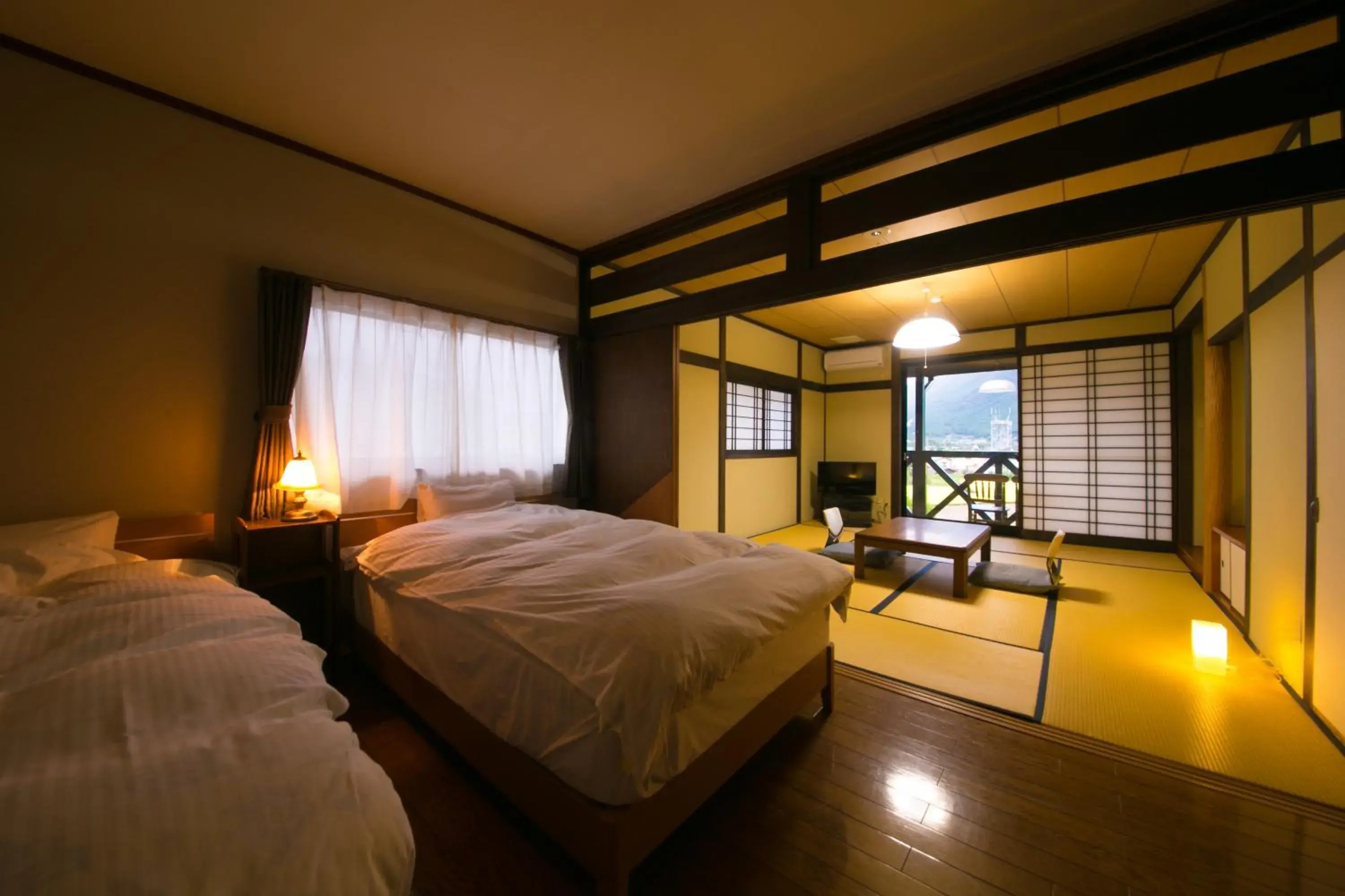 Photo of the whole room, Bed in Yufuin Bath Satoyamasafu Photo of the whole room, Bed in Yufuin Bath Satoyamasafu