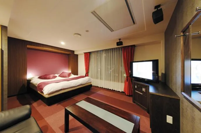 Bed in Hotel Water Gate Nagoya - Love Hotel for couple -