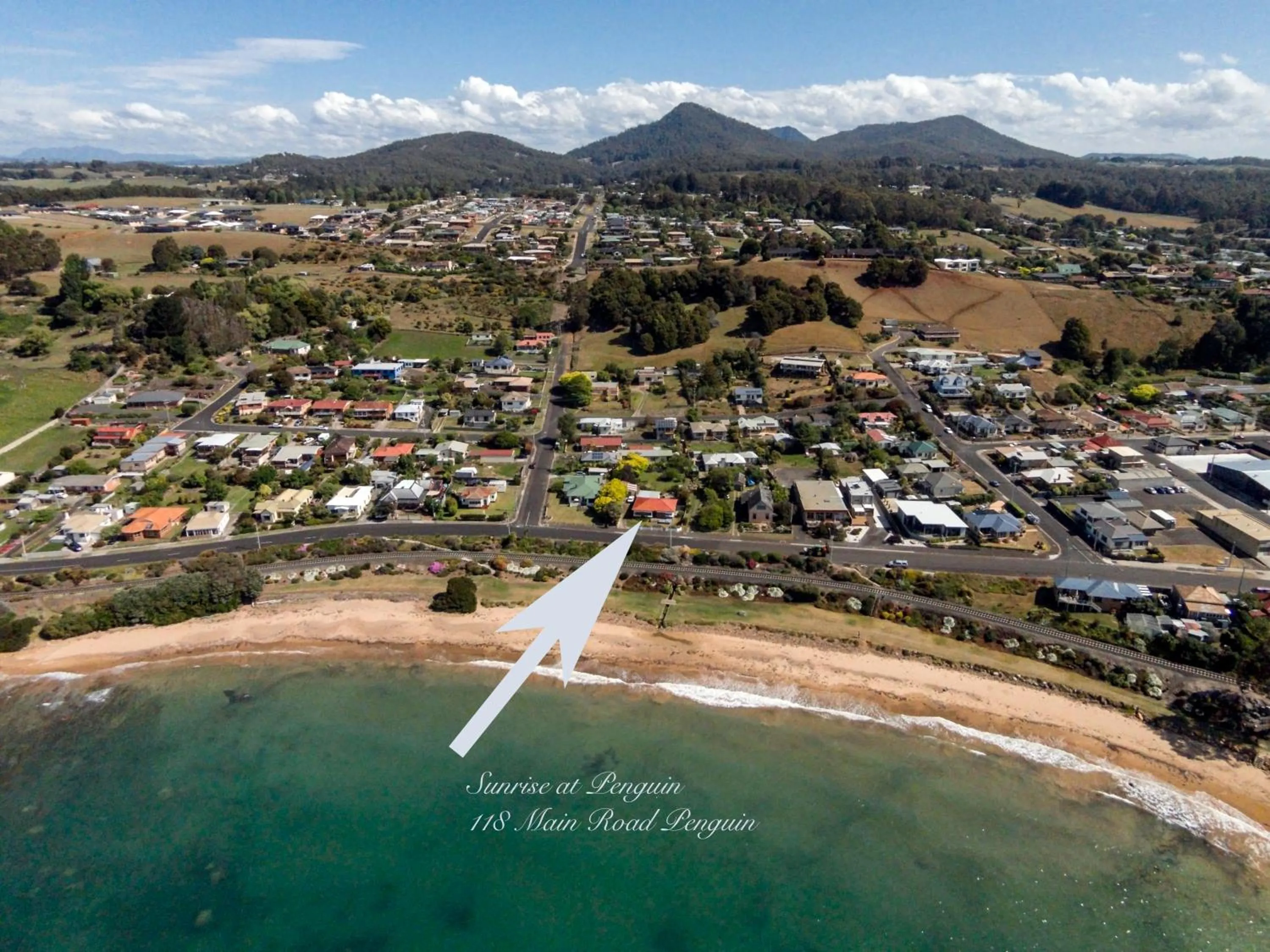 Bird's eye view in Sunrise at Penguin