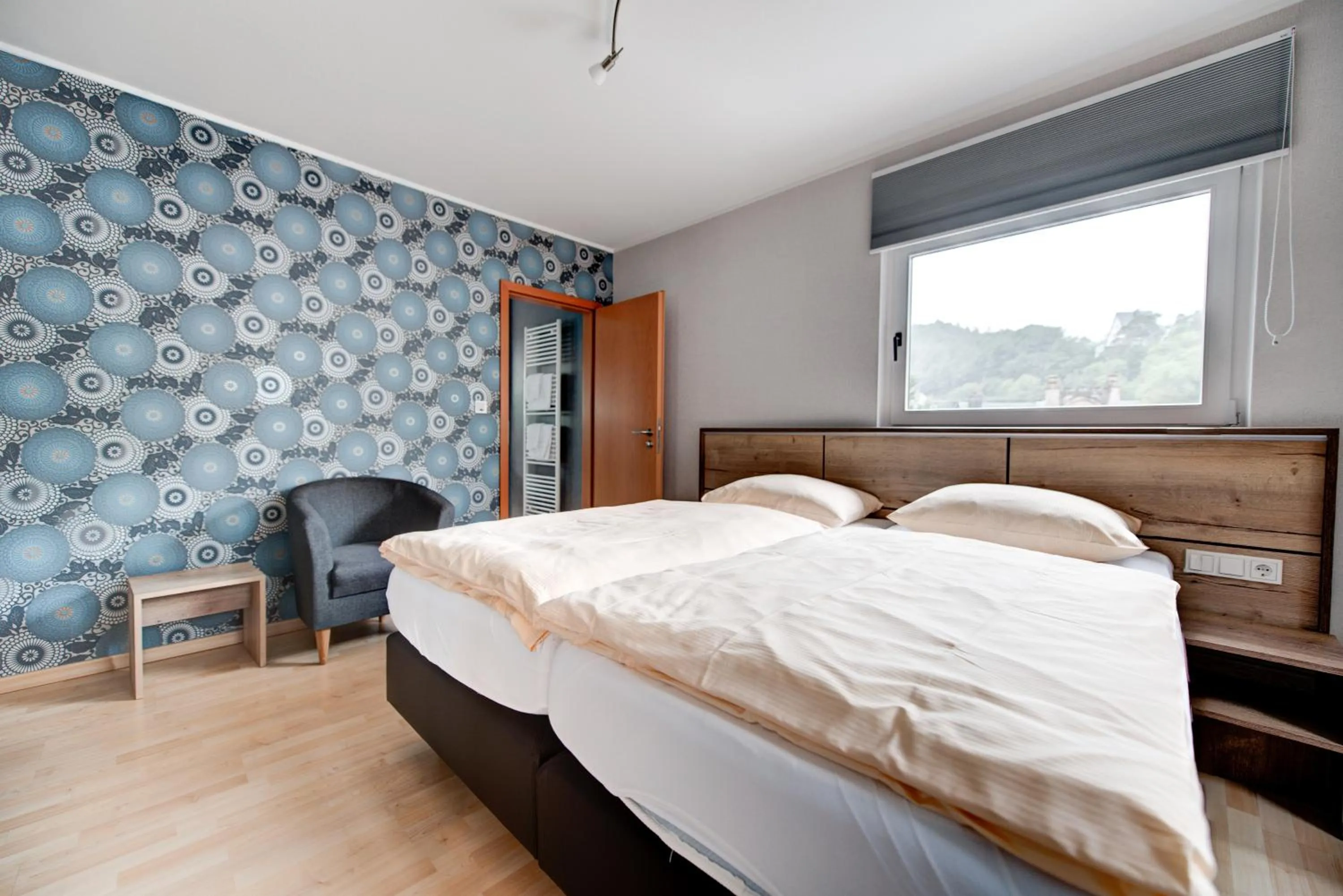 Bed in Hotel du Commerce - Restaurant La Table de Clervaux