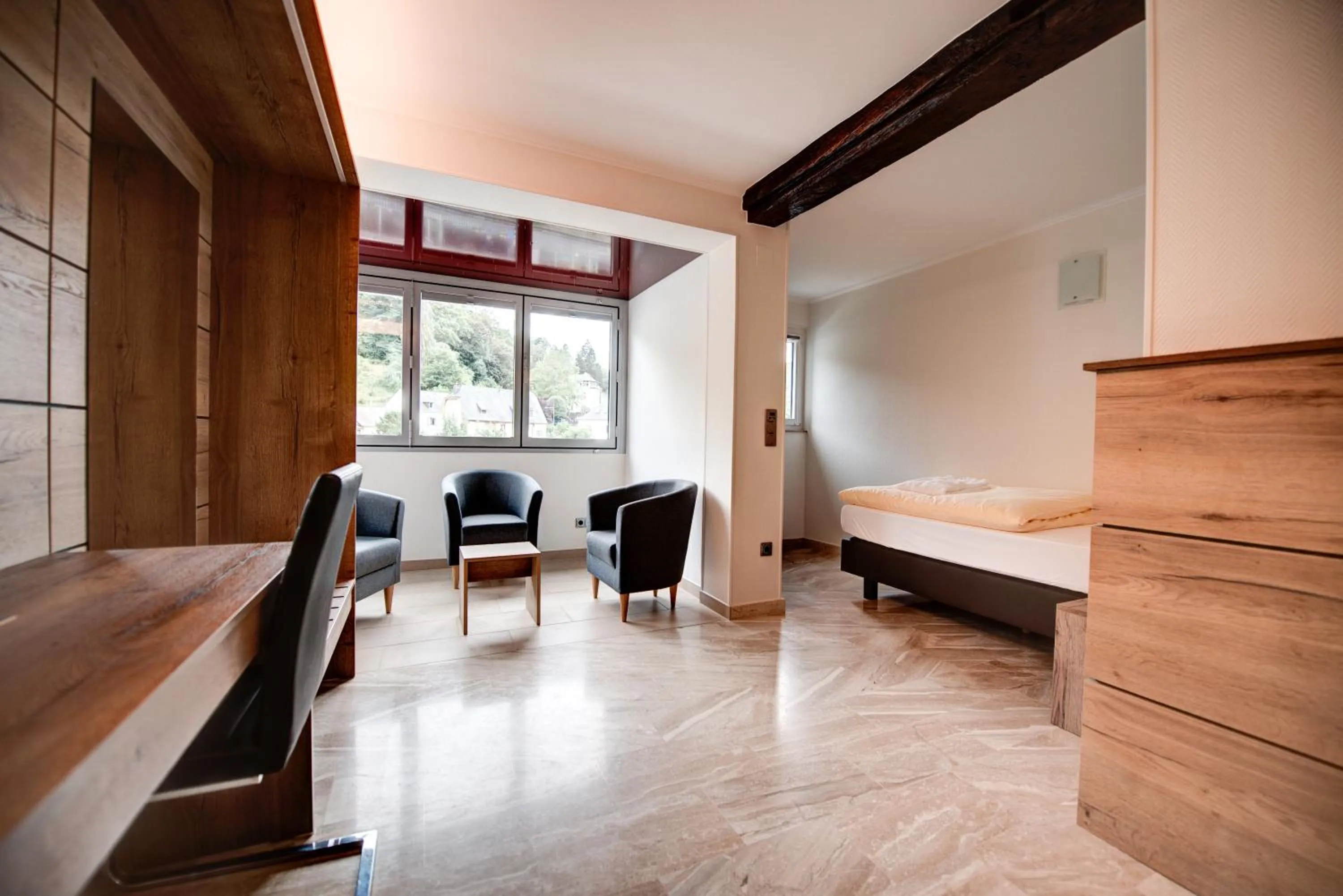 Bed in Hotel du Commerce - Restaurant La Table de Clervaux