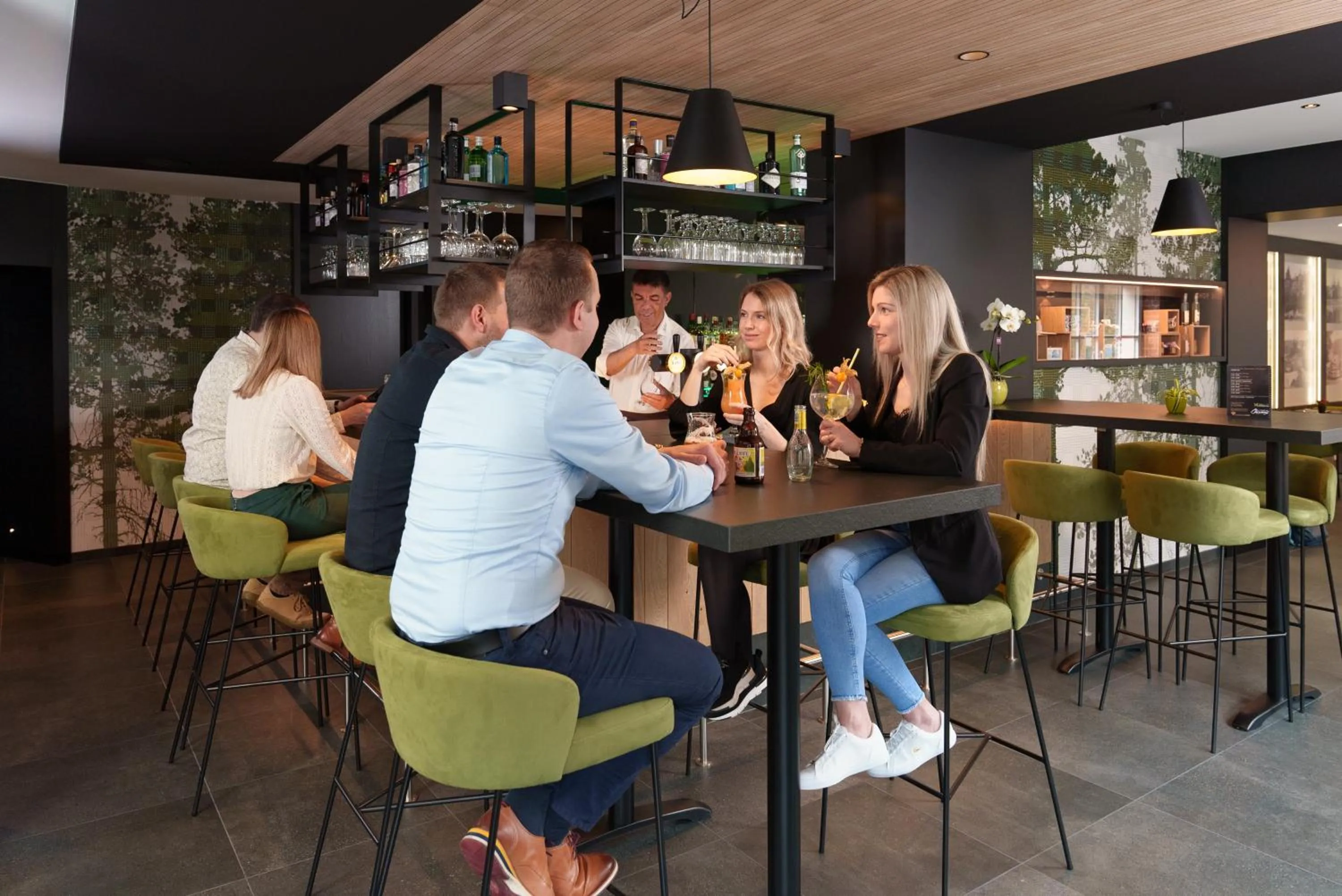 Lounge or bar in Hotel du Commerce - Restaurant La Table de Clervaux