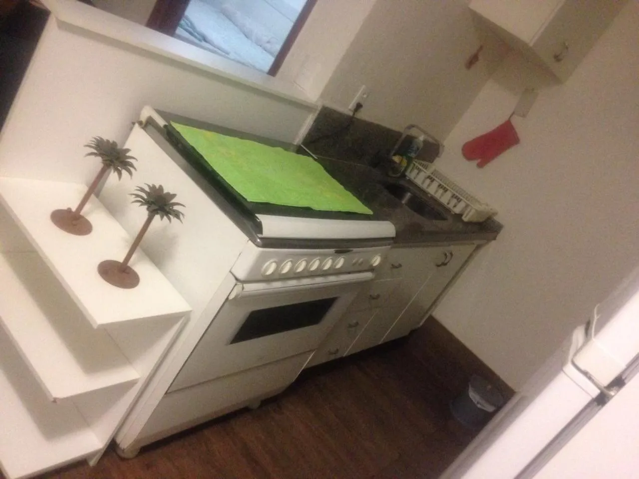 Kitchen or kitchenette in Flat Vista Completa Beira Mar