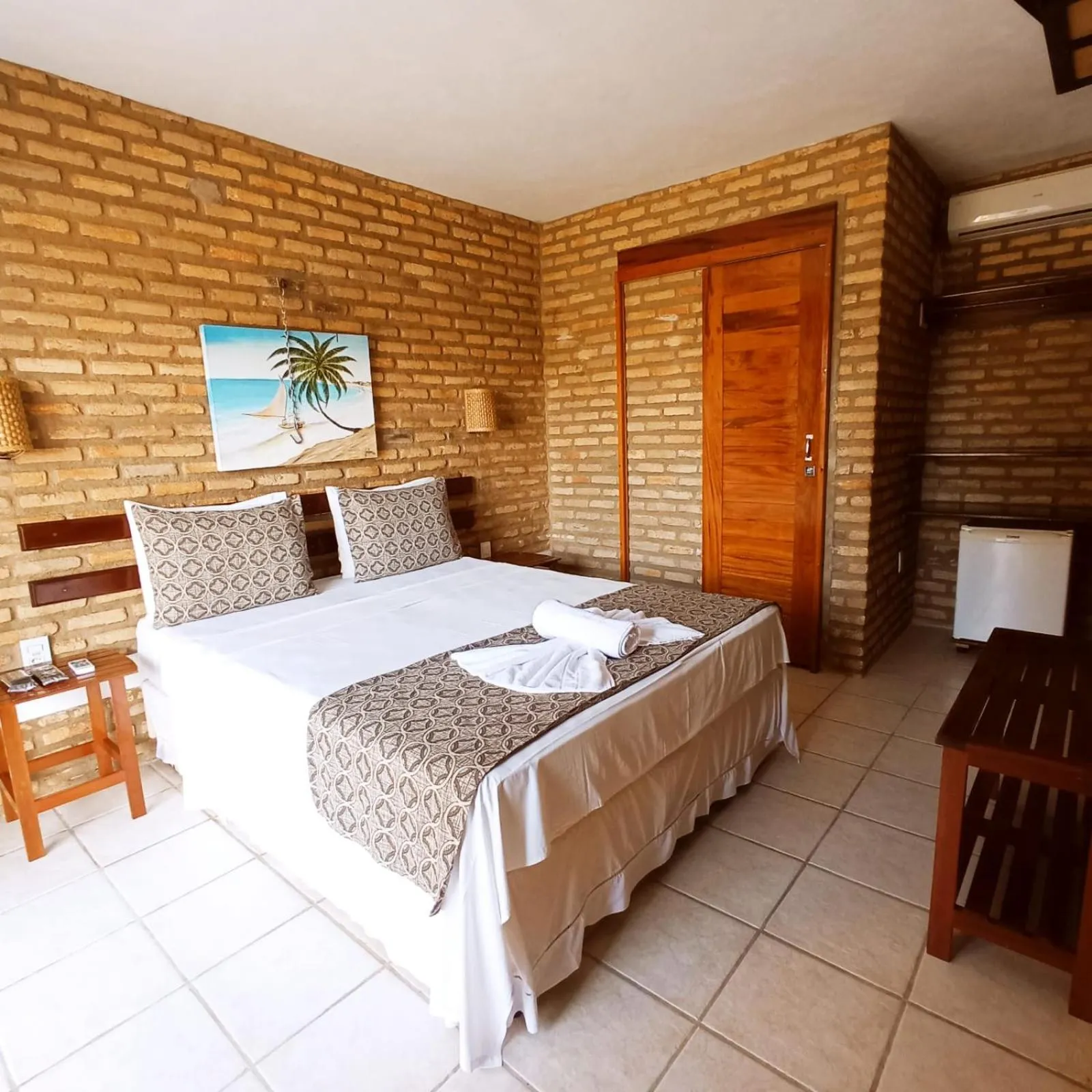 Bed in Pousada Catavento