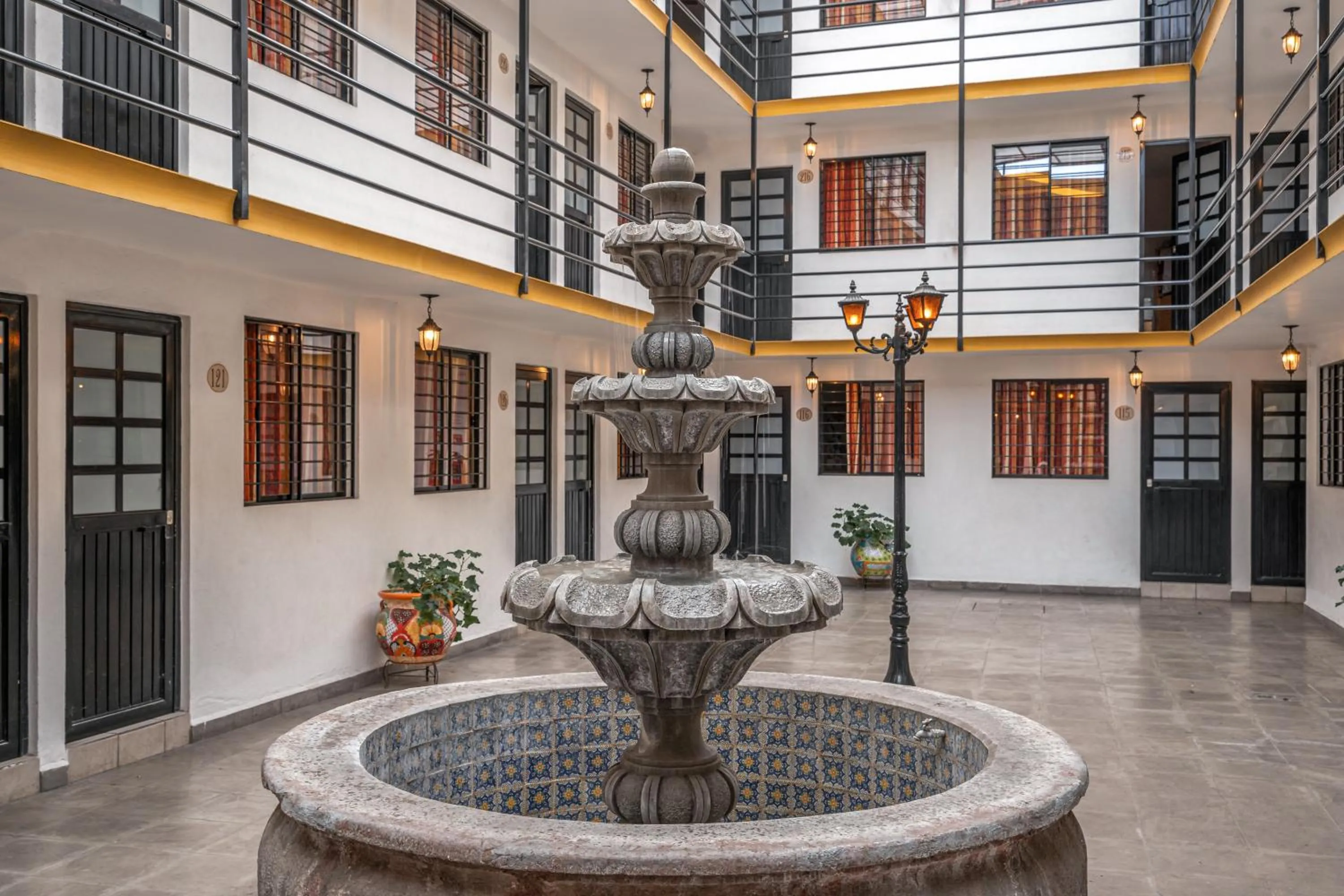 Property building in Cinco de Mayo Hotel