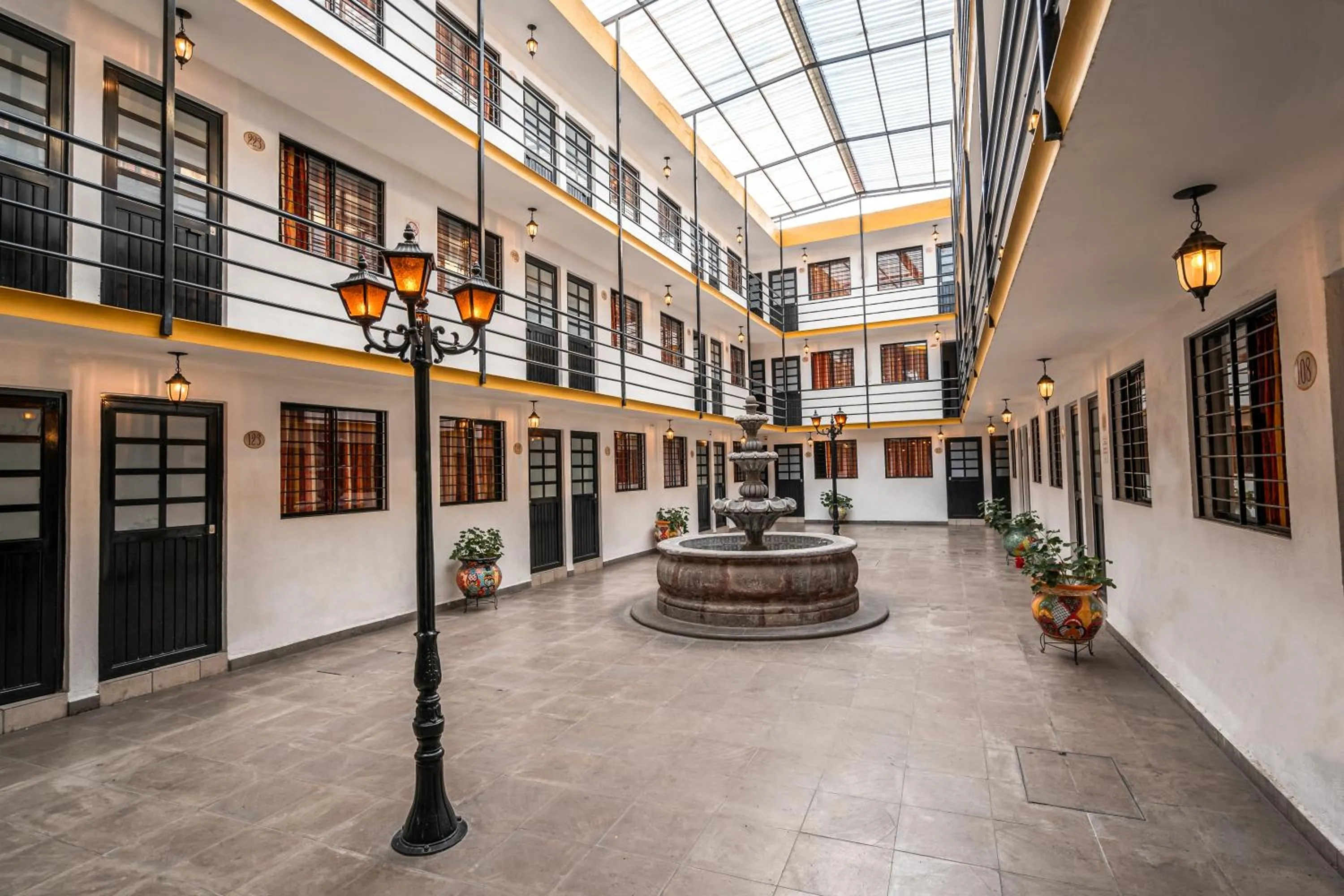 Property building in Cinco de Mayo Hotel