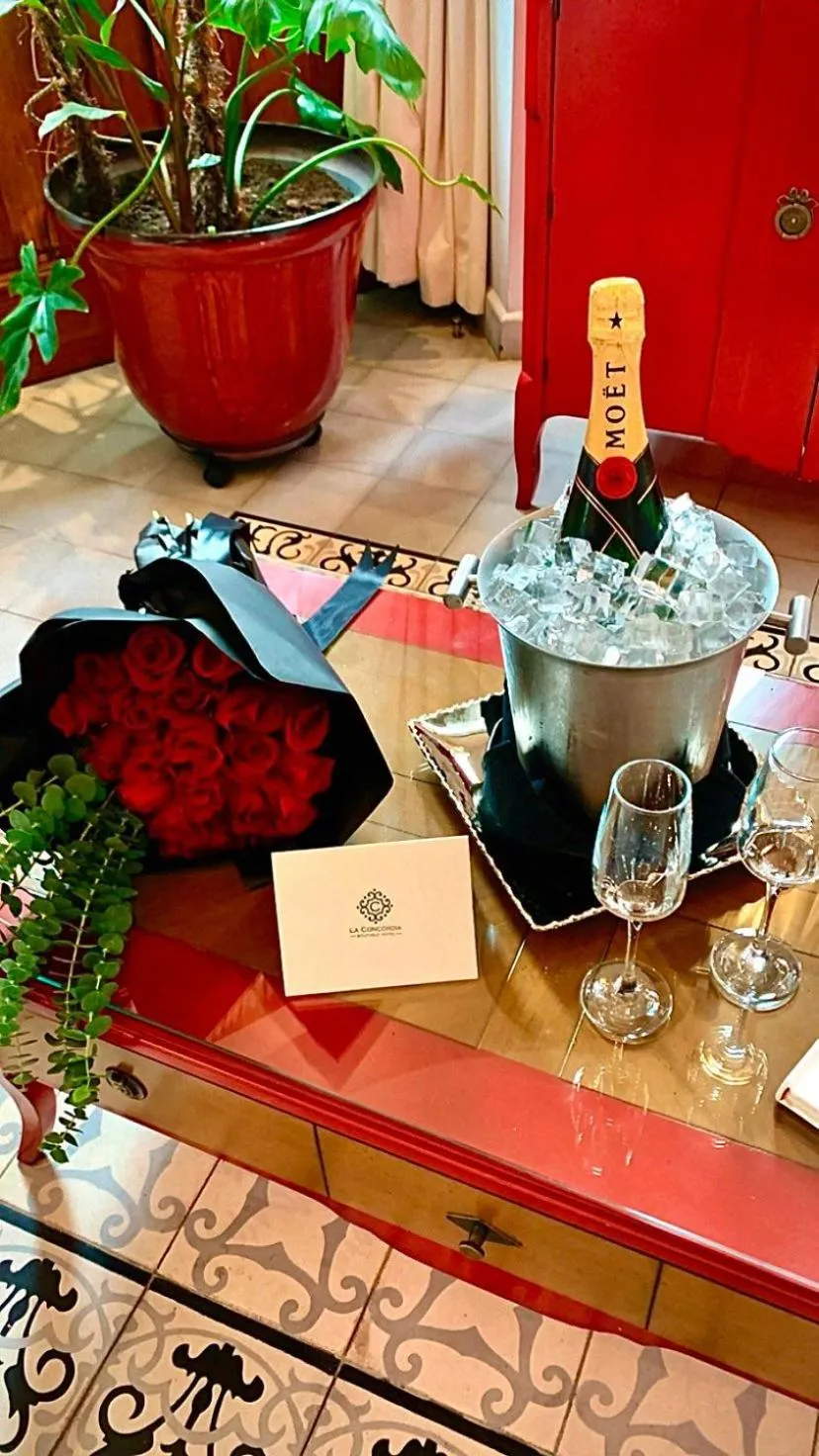 Text overlay in La Concordia - Boutique Hotel