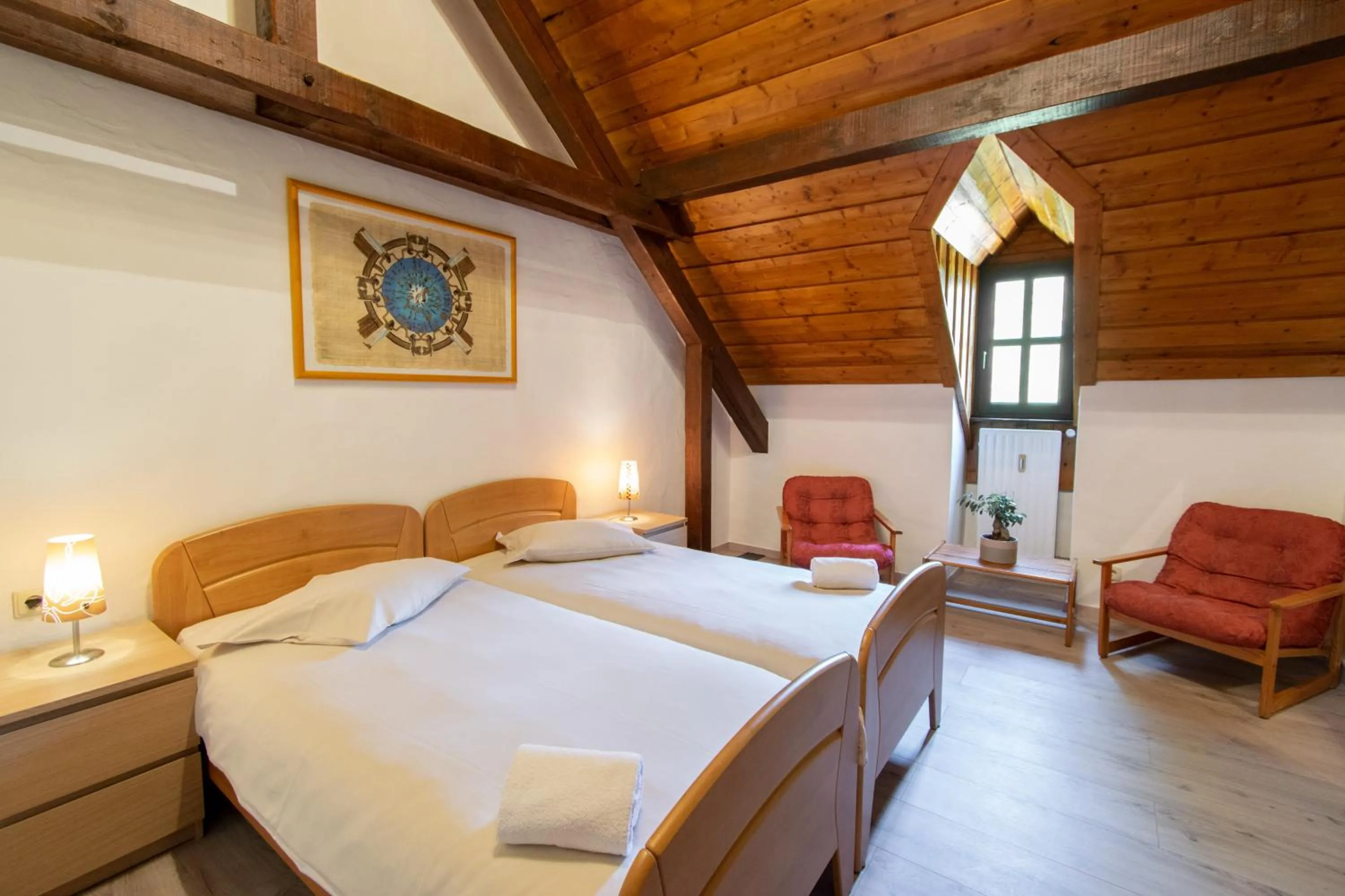Photo of the whole room, Bed in Domaine du Moulin d'Asselborn