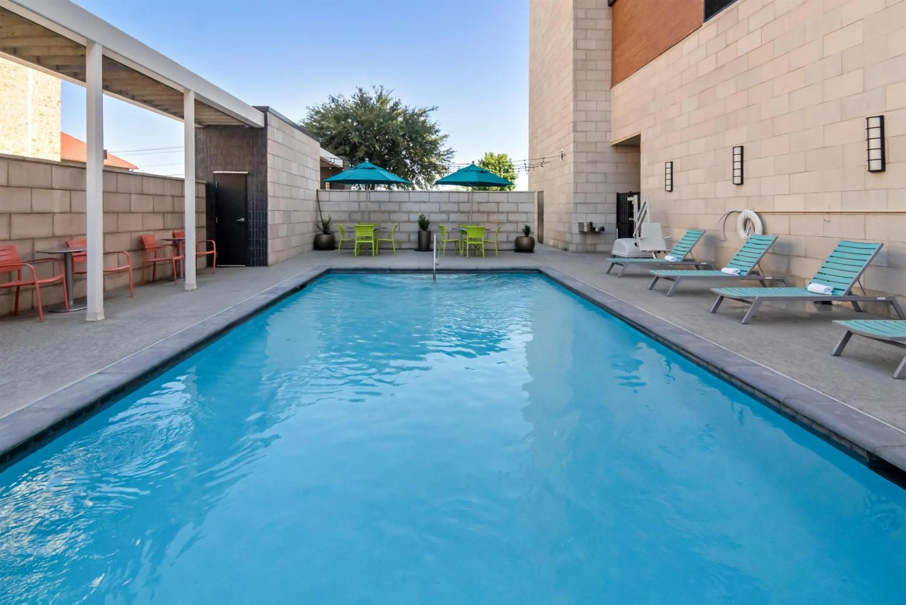 Pool view in Home2 Suites By Hilton Dallas Grand Prairie
