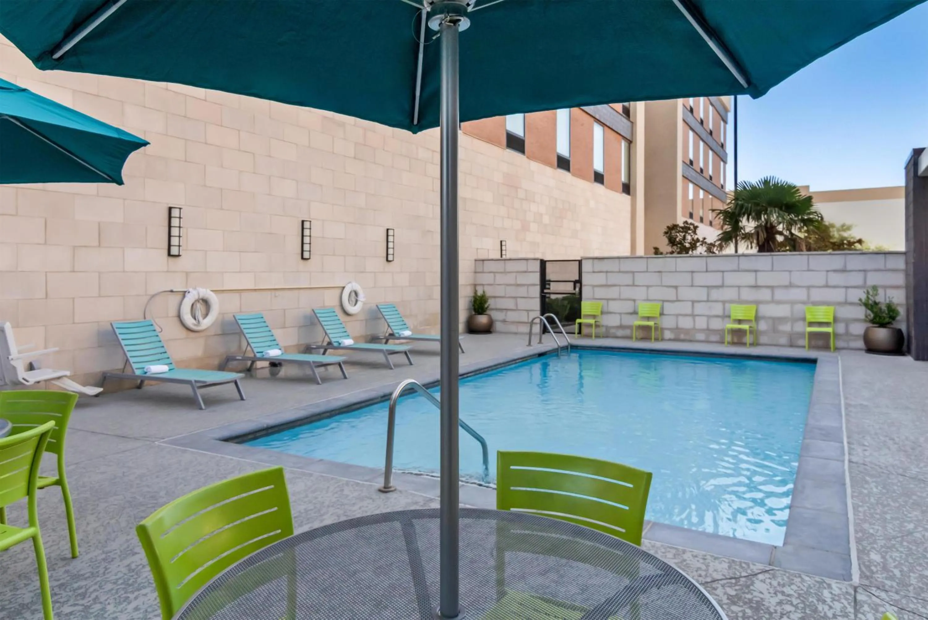 Pool view in Home2 Suites By Hilton Dallas Grand Prairie