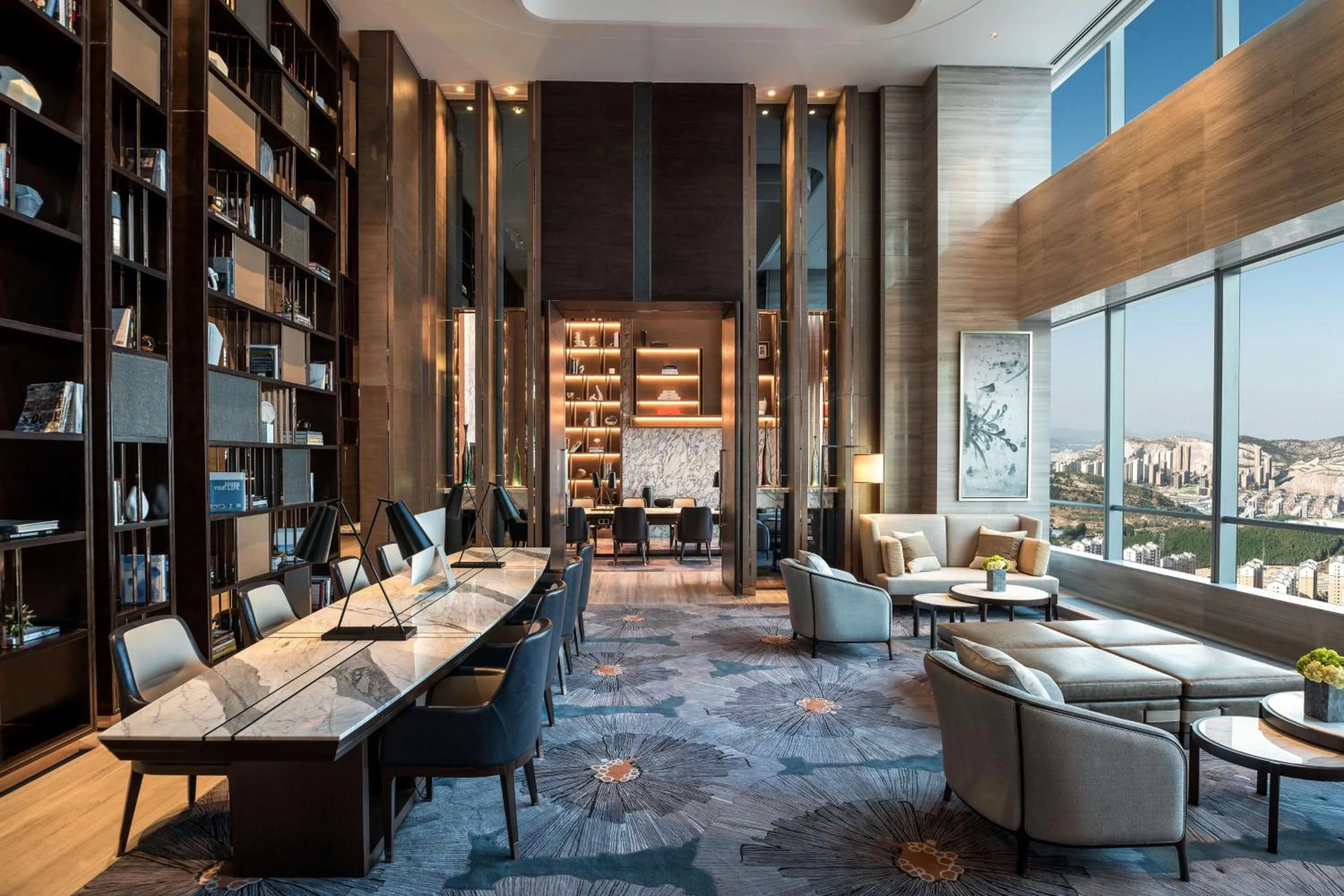 Lobby or reception in Hilton Jinan South Hotel & Residences